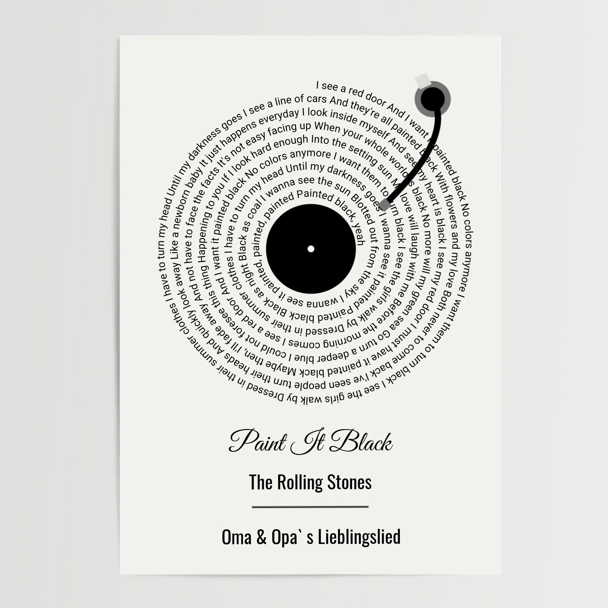 Oma Opa Weihnachtsgeschenk für Großeltern Musikposter Lieblingssong Text - Cantty