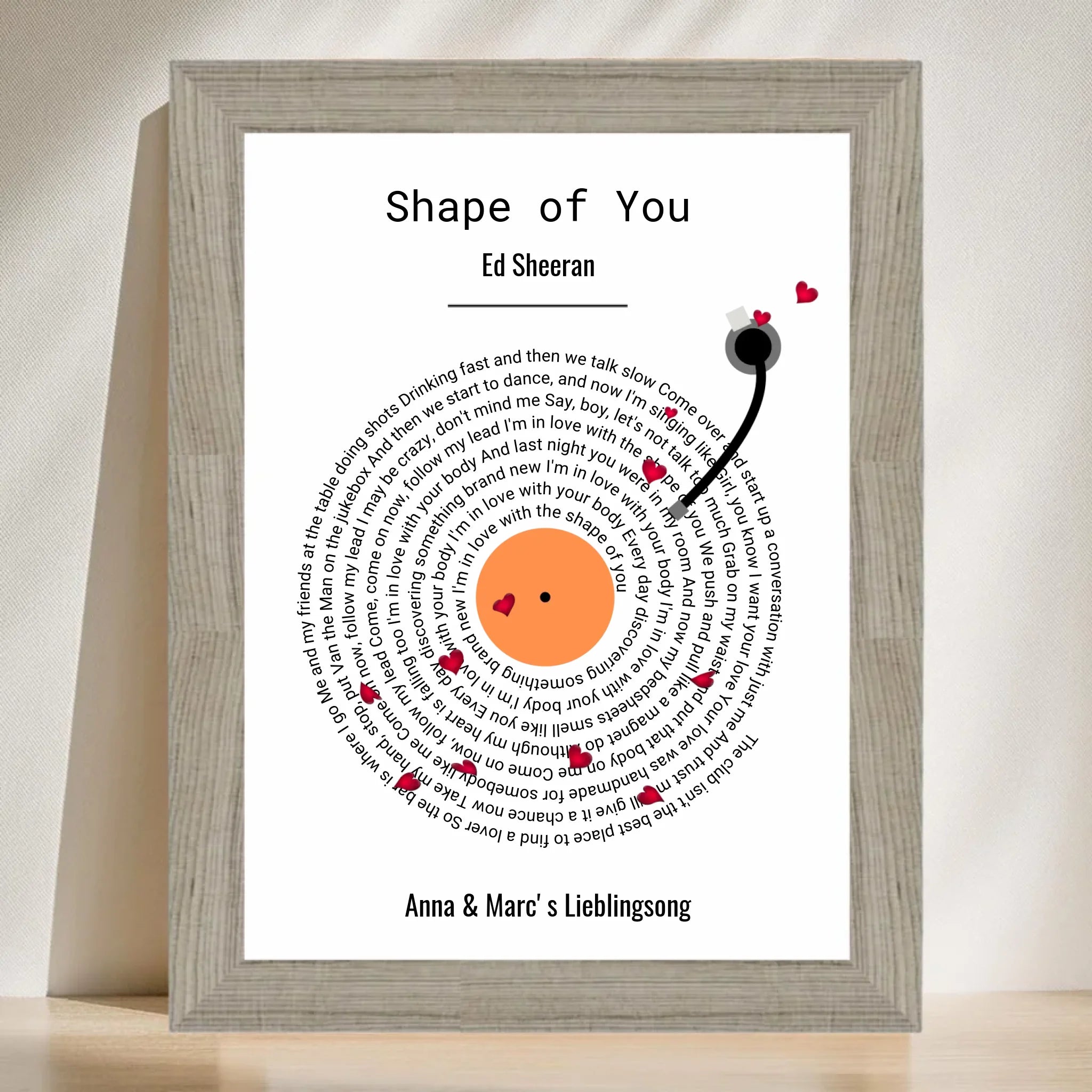 Verlobter Weihnachtsgeschenk Lieblingssong Text Poster - Cantty