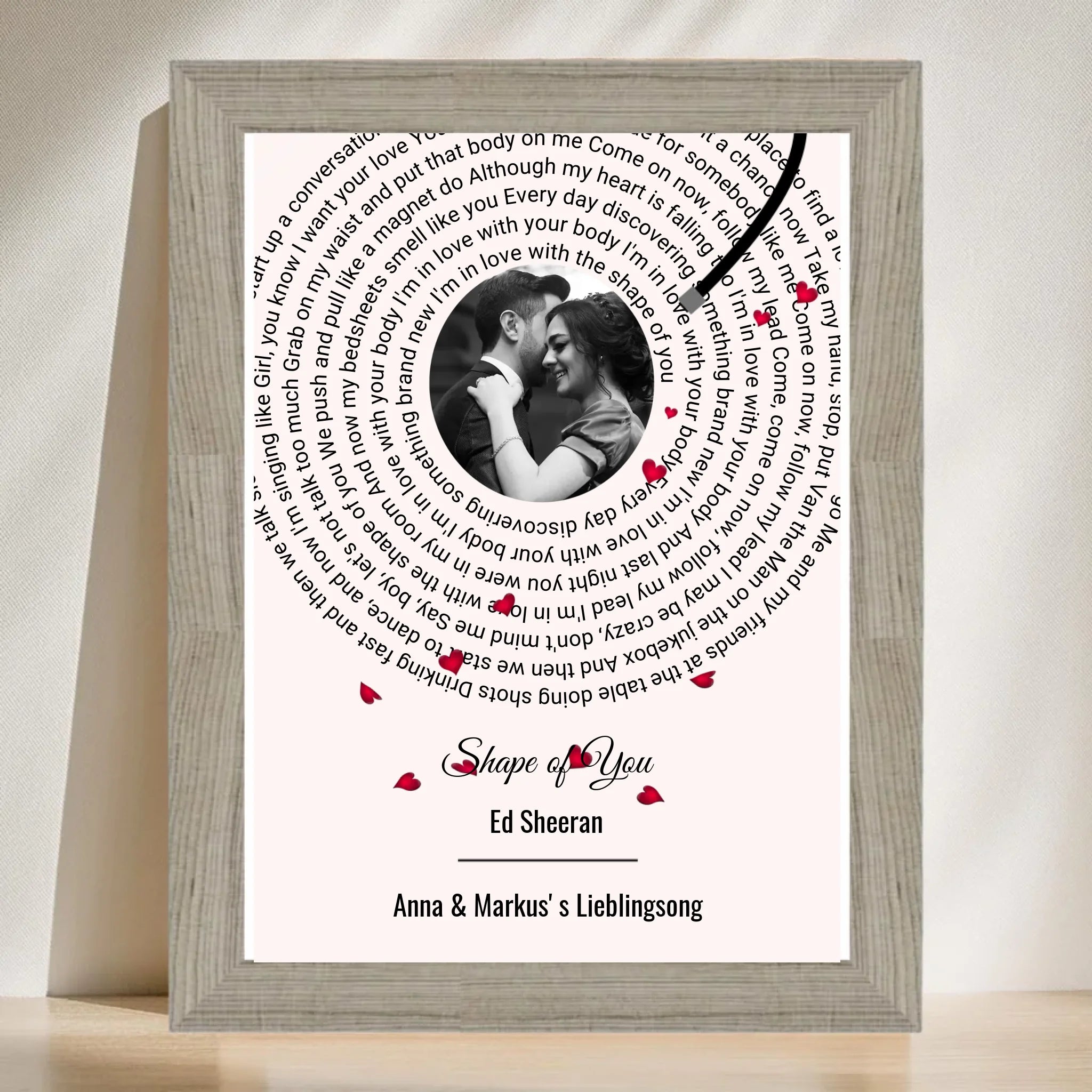 Weihnachtsgeschenk für Verlobte Lieblingssong Text erster Tanz Poster - Cantty