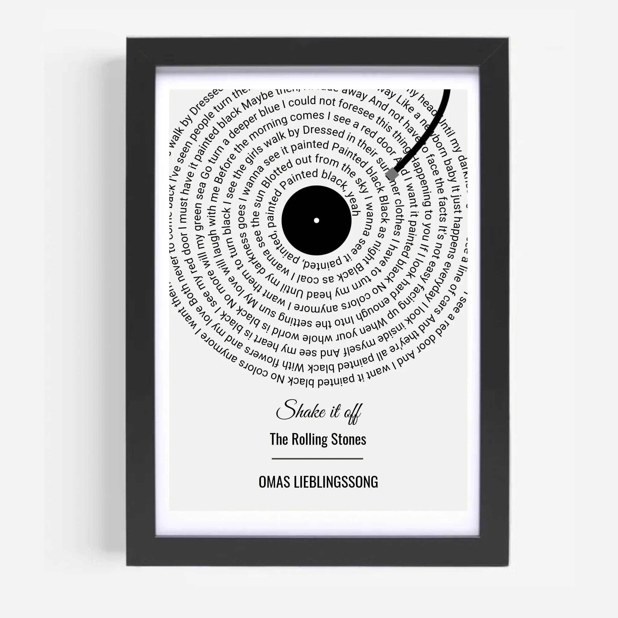 Oma Lieblingssong Musikposter Geschenk zum Geburtstag, Muttertag & Weihnachten - Cantty