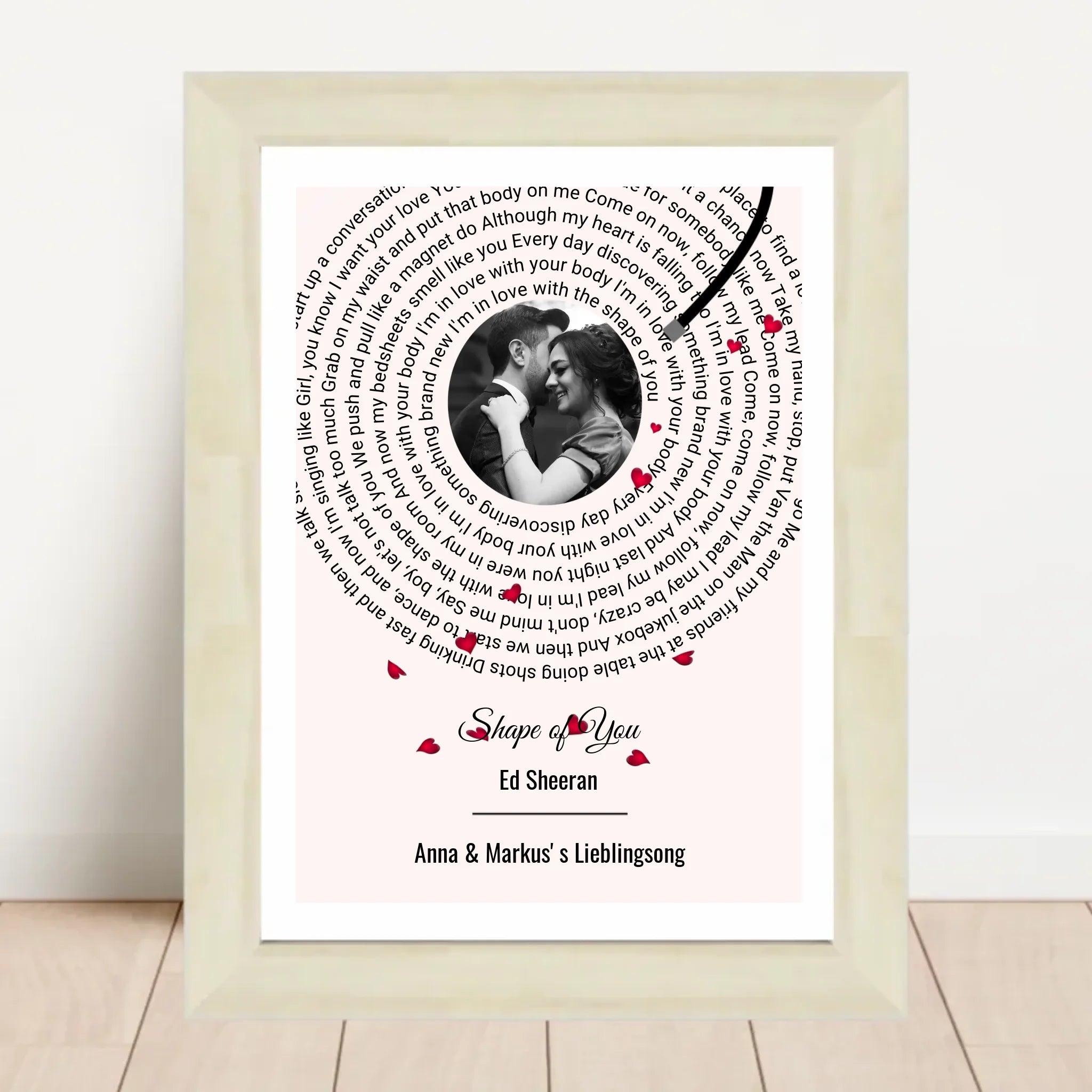 Weihnachtsgeschenk für Verlobte Lieblingssong Text erster Tanz Poster - Cantty