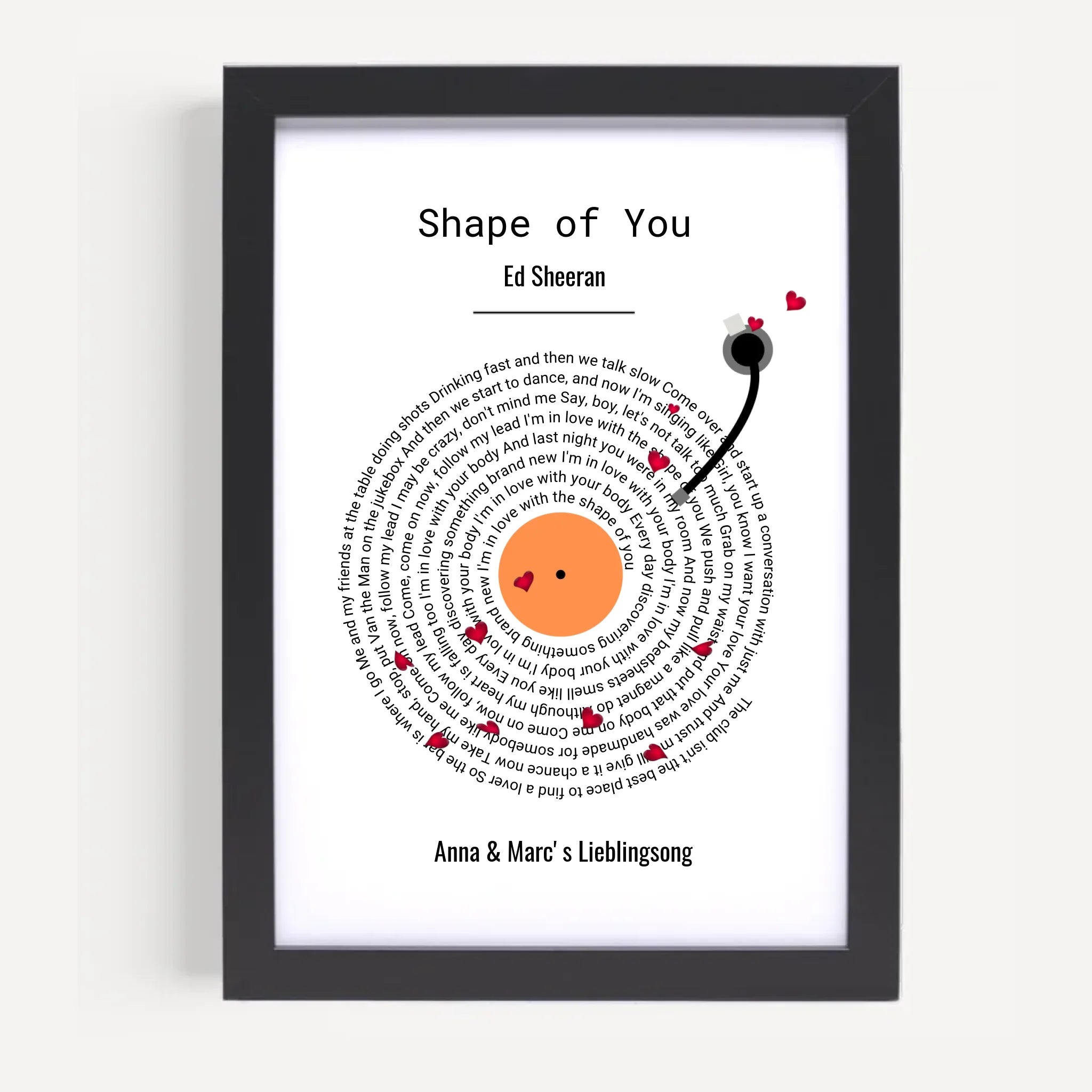 Verlobter Weihnachtsgeschenk Lieblingssong Text Poster - Cantty