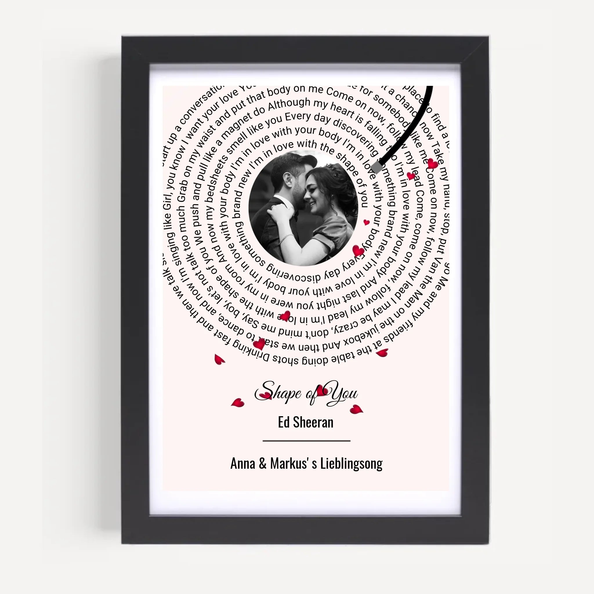 Weihnachtsgeschenk für Verlobte Lieblingssong Text erster Tanz Poster - Cantty