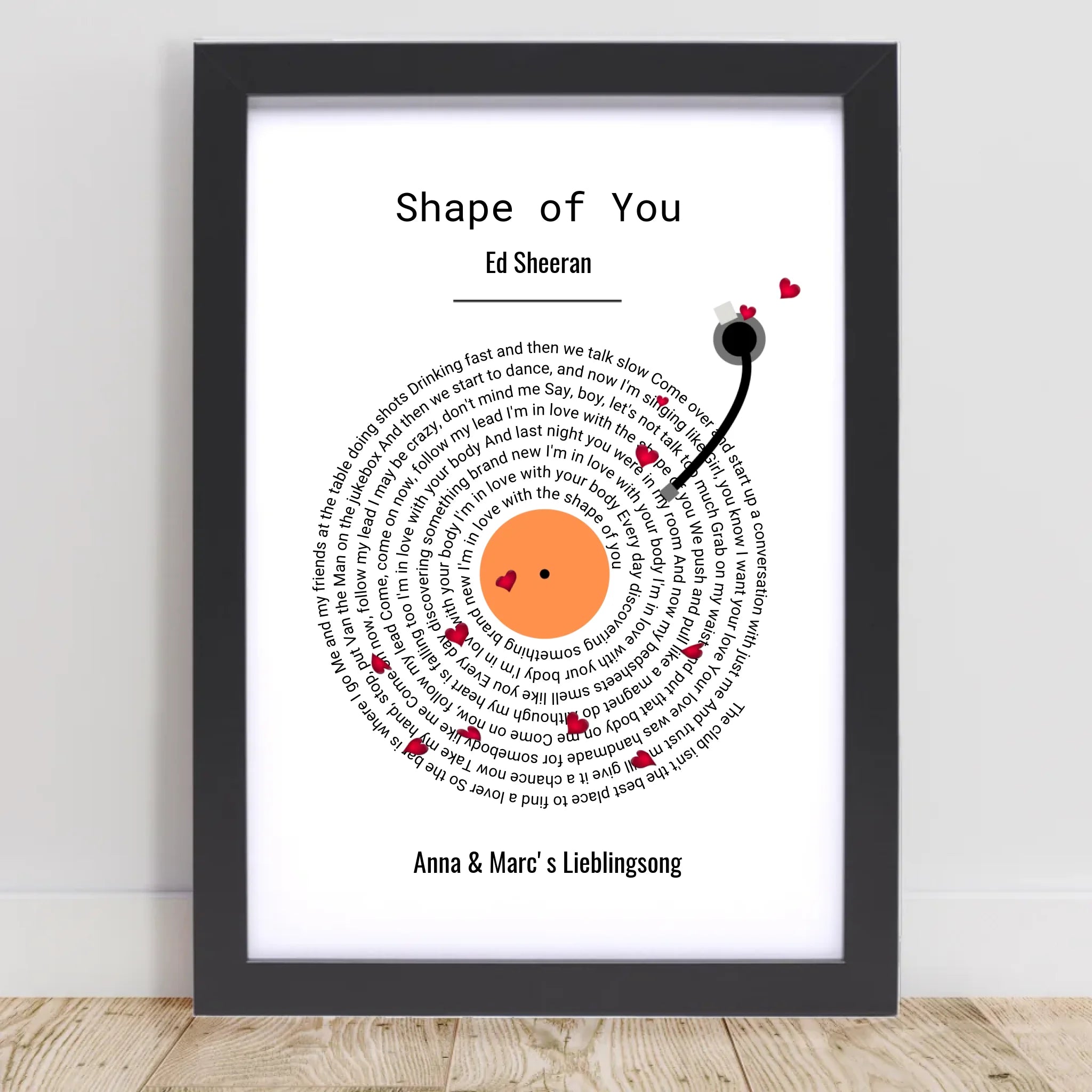 Verlobter Weihnachtsgeschenk Lieblingssong Text Poster - Cantty