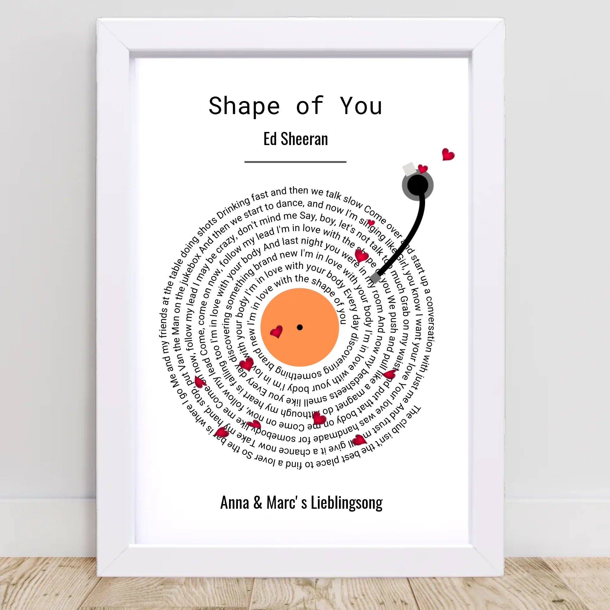 Verlobter Weihnachtsgeschenk Lieblingssong Text Poster - Cantty