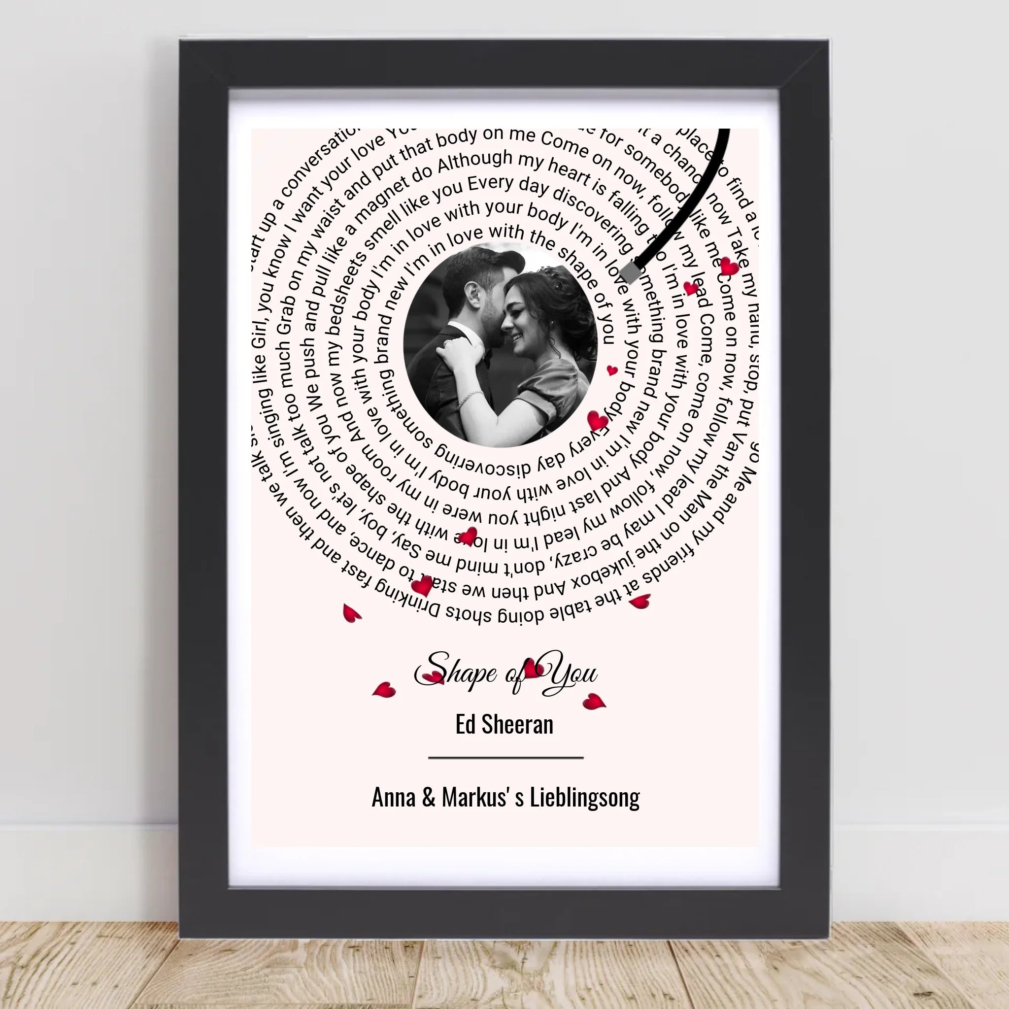 Weihnachtsgeschenk für Verlobte Lieblingssong Text erster Tanz Poster - Cantty