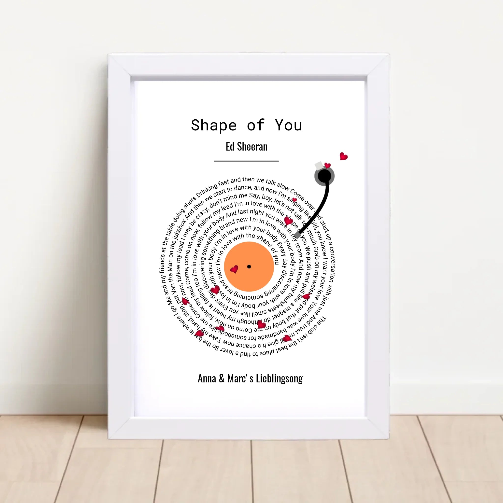 Verlobter Weihnachtsgeschenk Lieblingssong Text Poster - Cantty