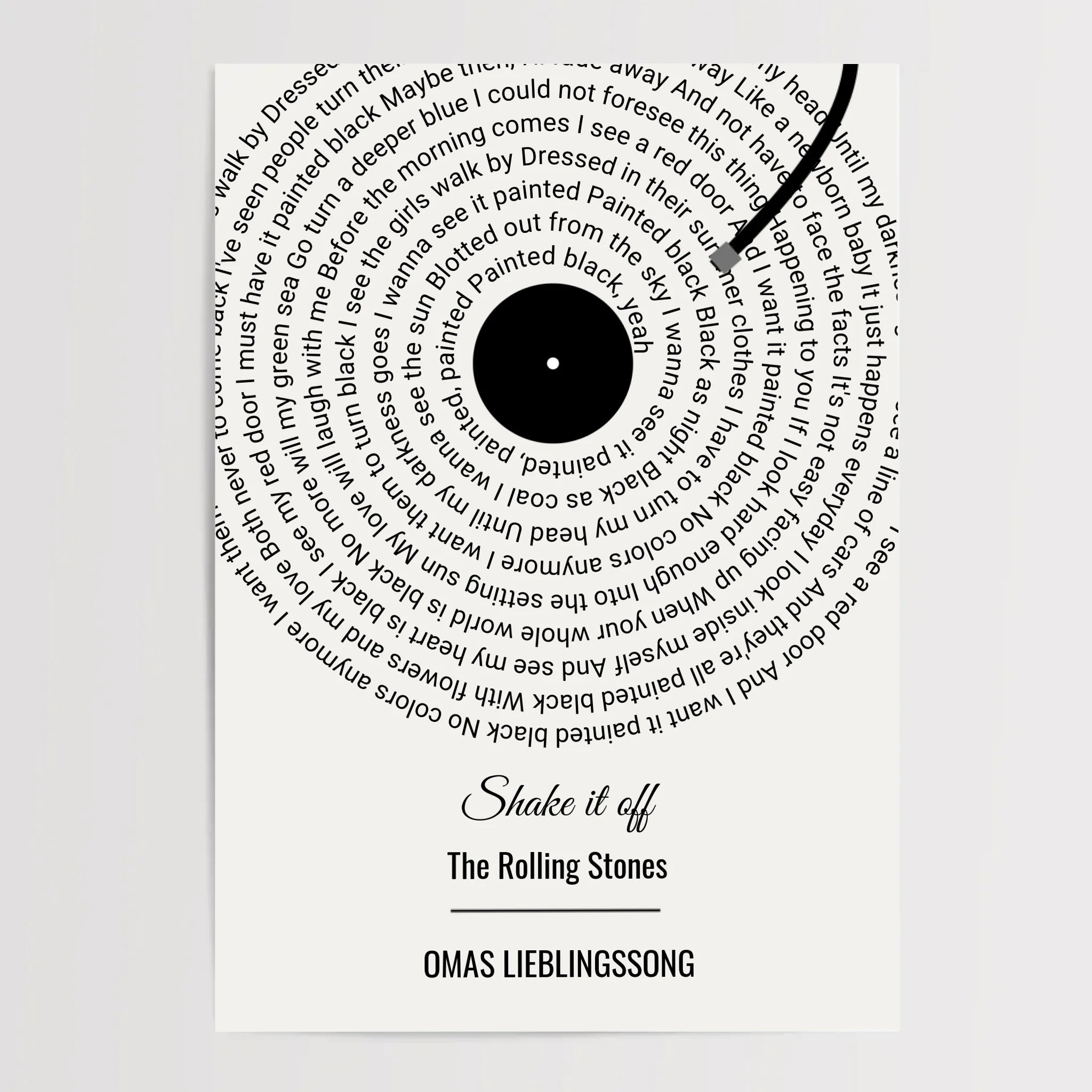 Oma Lieblingssong Musikposter Geschenk zum Geburtstag, Muttertag & Weihnachten - Cantty