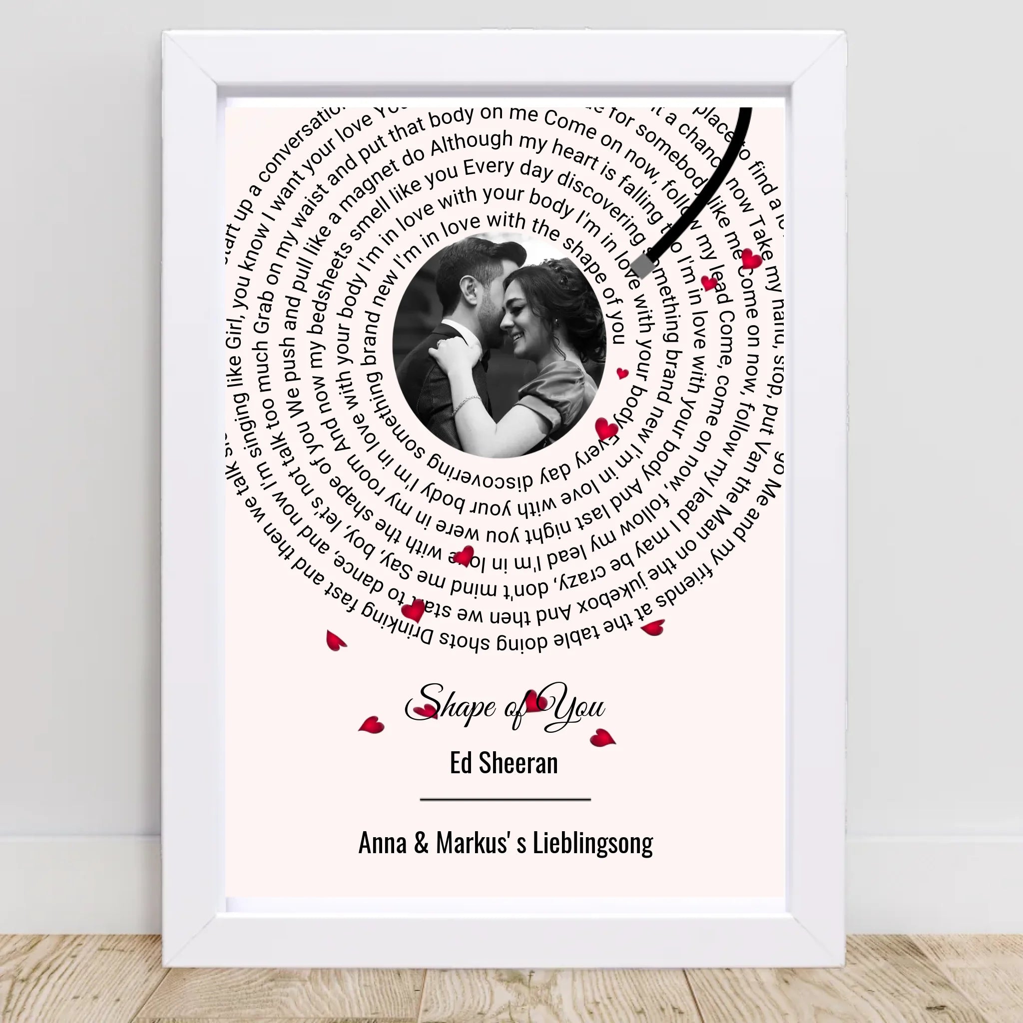 Weihnachtsgeschenk für Verlobte Lieblingssong Text erster Tanz Poster - Cantty