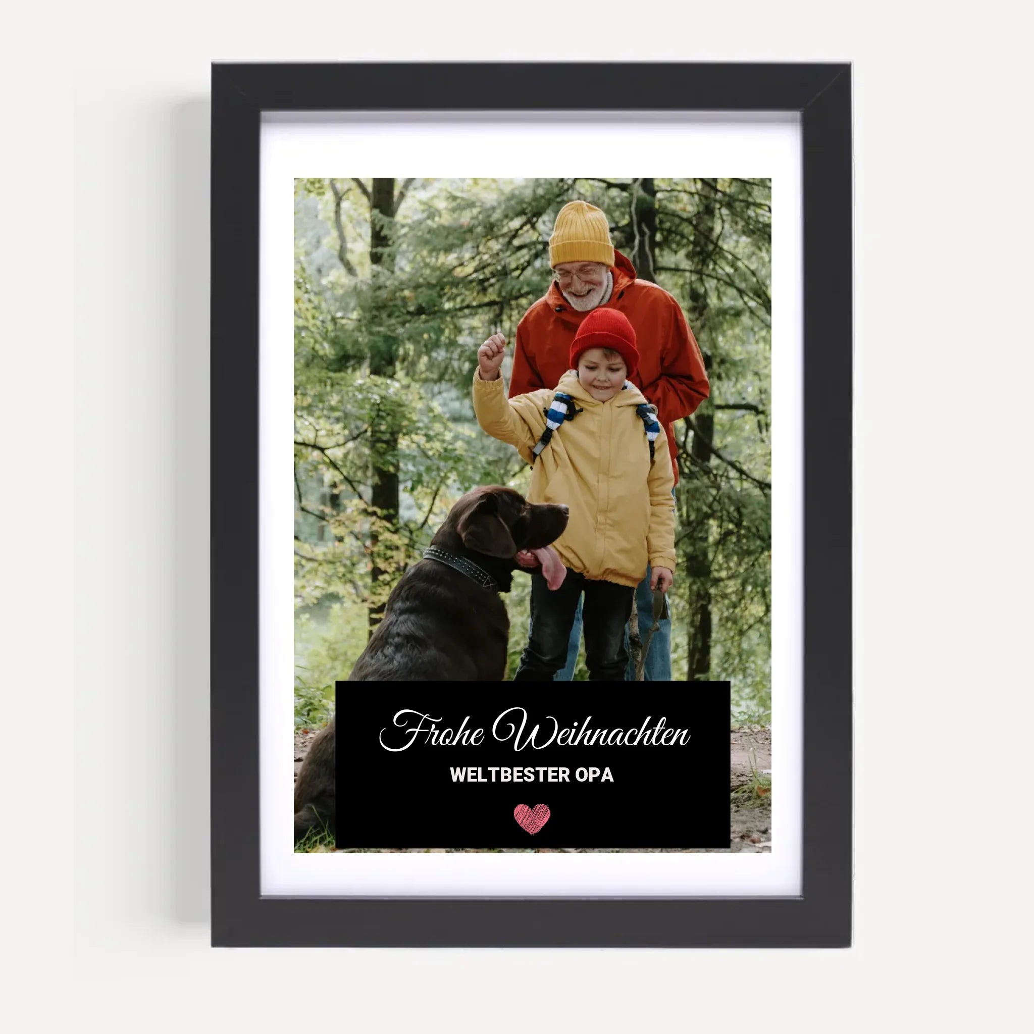 Opa Foto Weihnachtsgeschenk Poster mit Bilderrahmen personalisierbar - Cantty