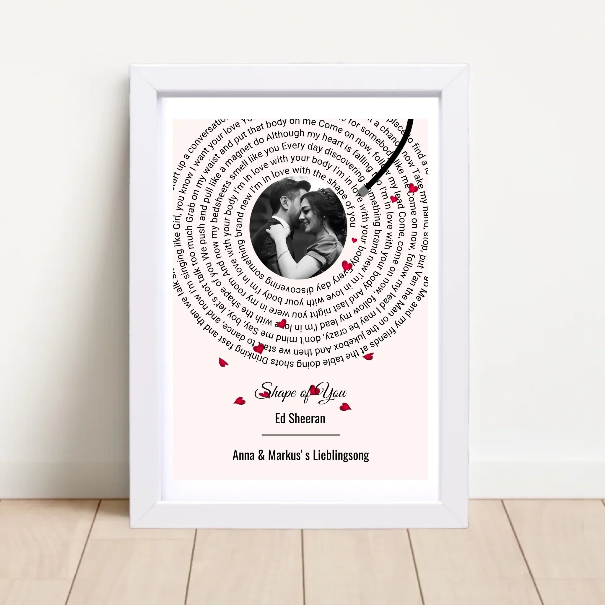 Weihnachtsgeschenk für Verlobte Lieblingssong Text erster Tanz Poster - Cantty