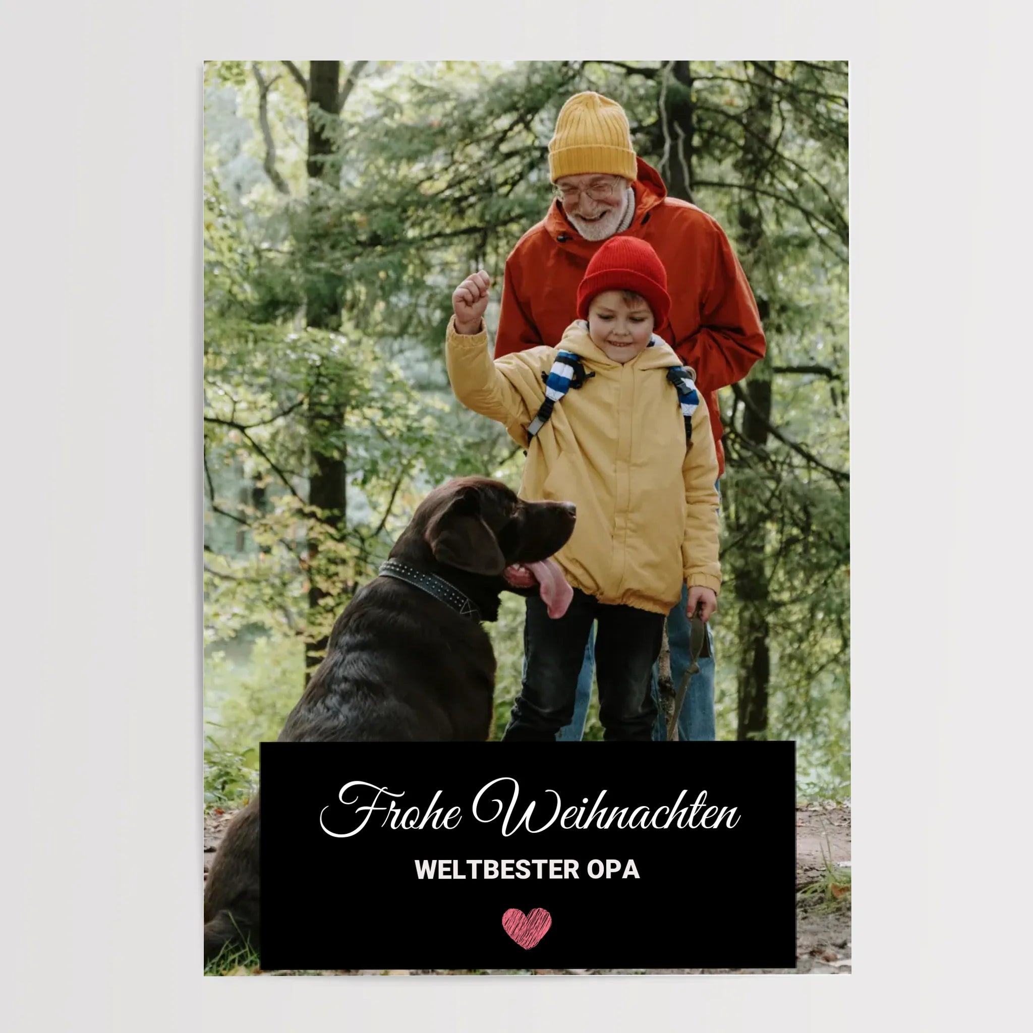 Opa Foto Weihnachtsgeschenk Poster mit Bilderrahmen personalisierbar - Cantty