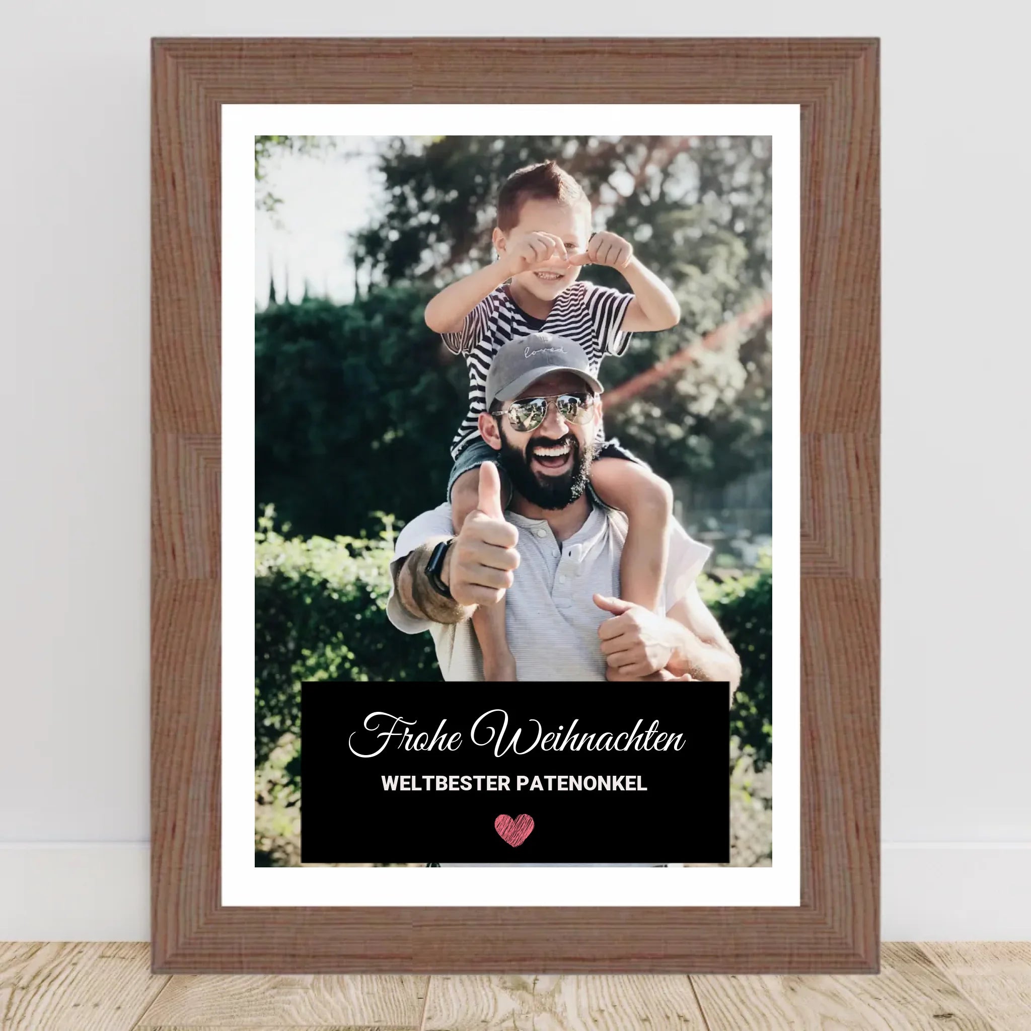 Patenonkel Weihnachtsgeschenk Foto mit Bilderrahmen personalisierbar - Cantty