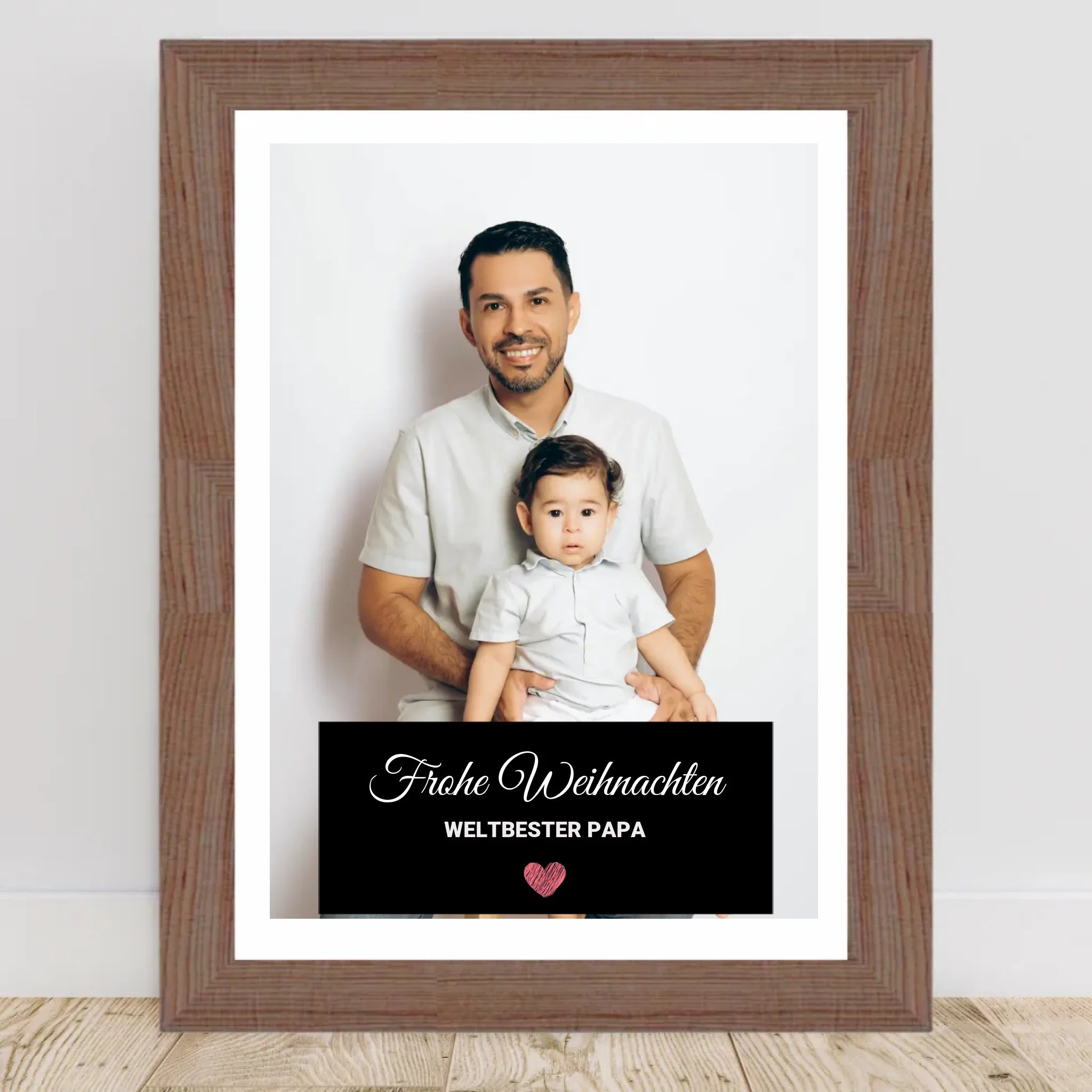 Papa Weihnachtsgeschenk Foto mit Bilderrahmen personalisierbar - Cantty