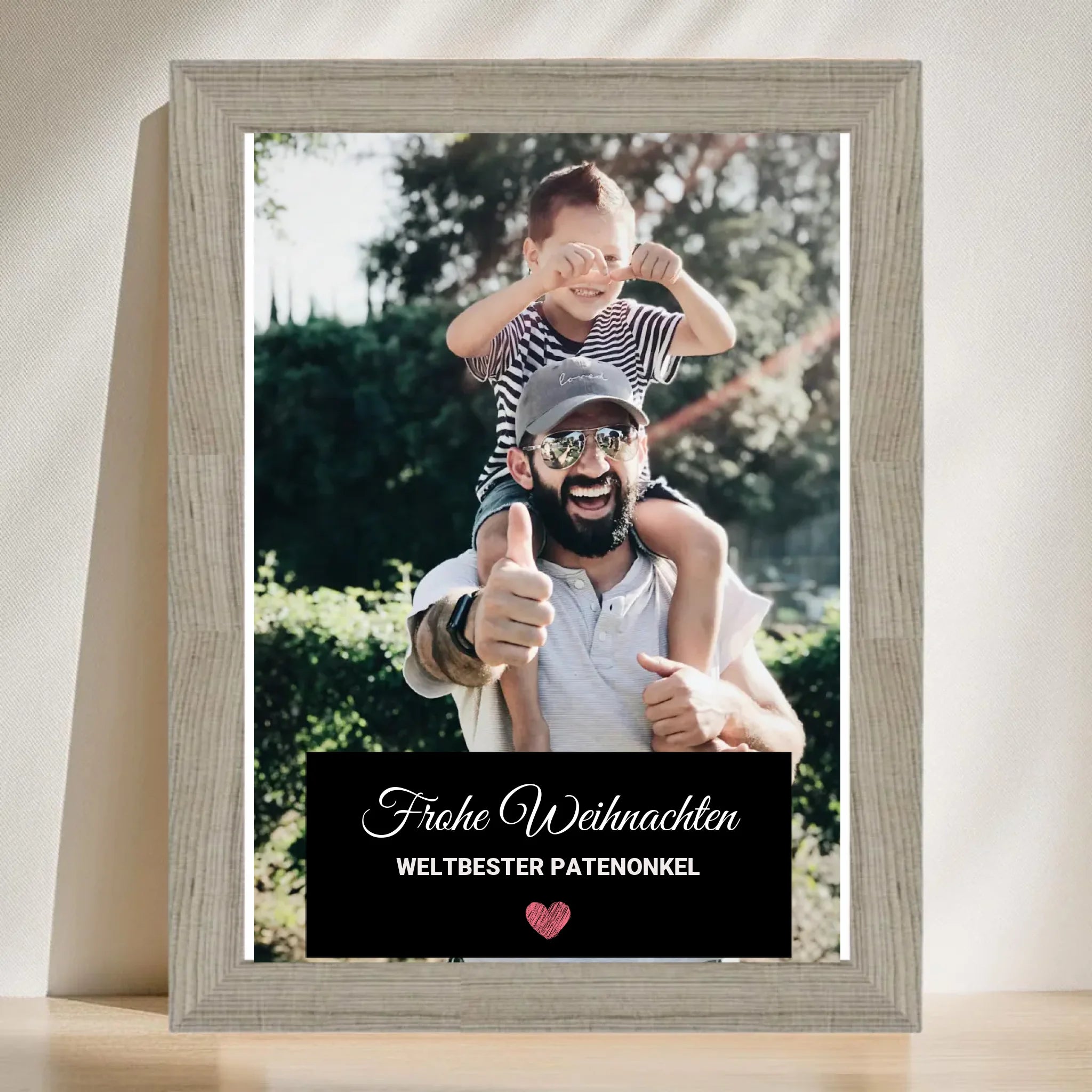 Patenonkel Weihnachtsgeschenk Foto mit Bilderrahmen personalisierbar - Cantty