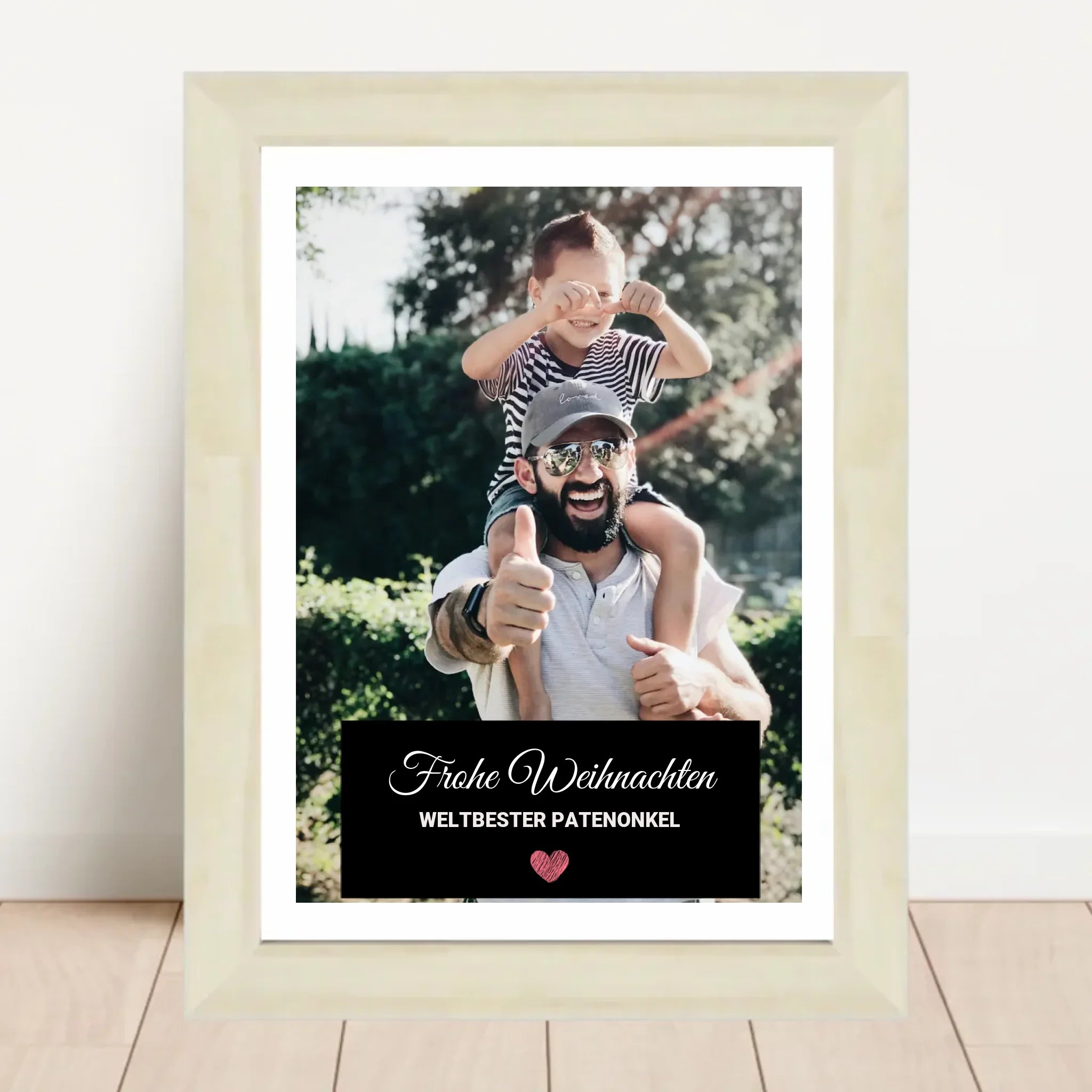 Patenonkel Weihnachtsgeschenk Foto mit Bilderrahmen personalisierbar - Cantty