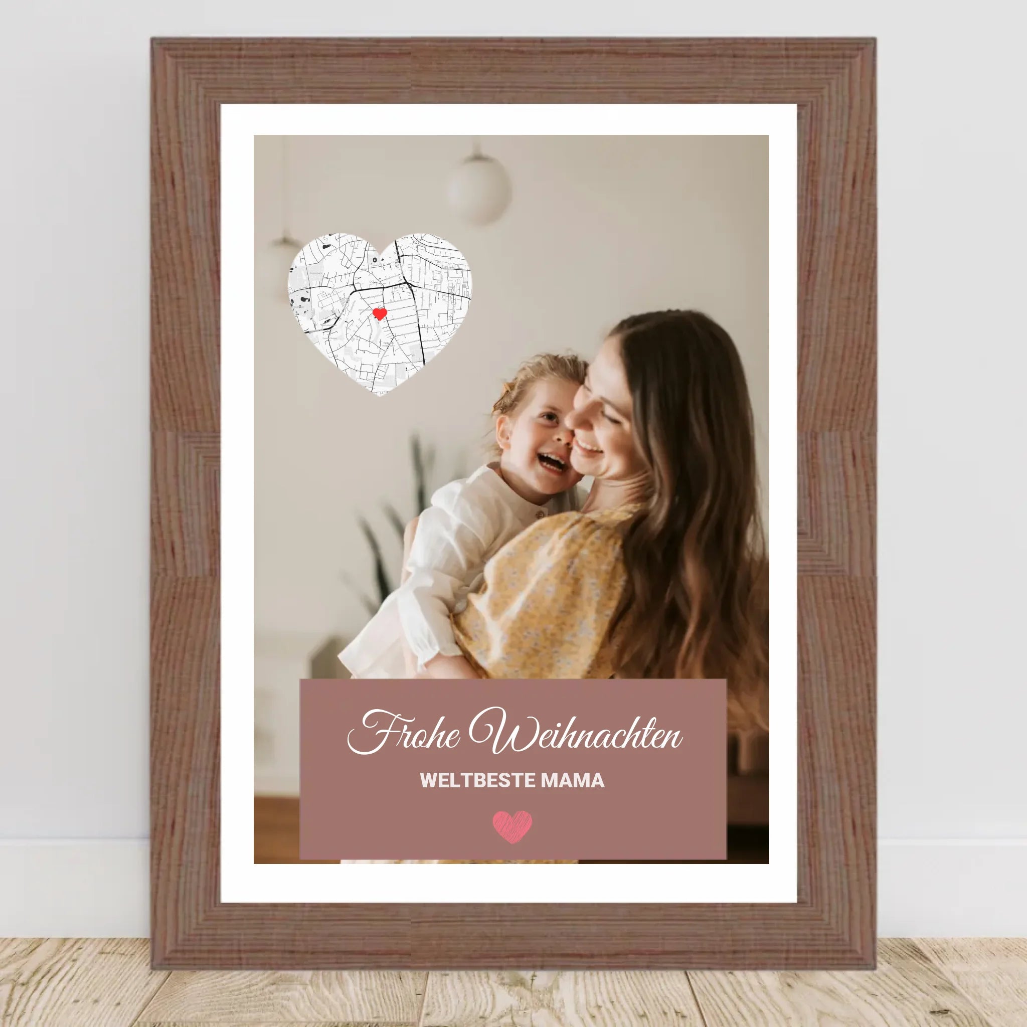 Mama Weihnachtsgeschenk Foto mit Bilderrahmen personalisierbar - Cantty