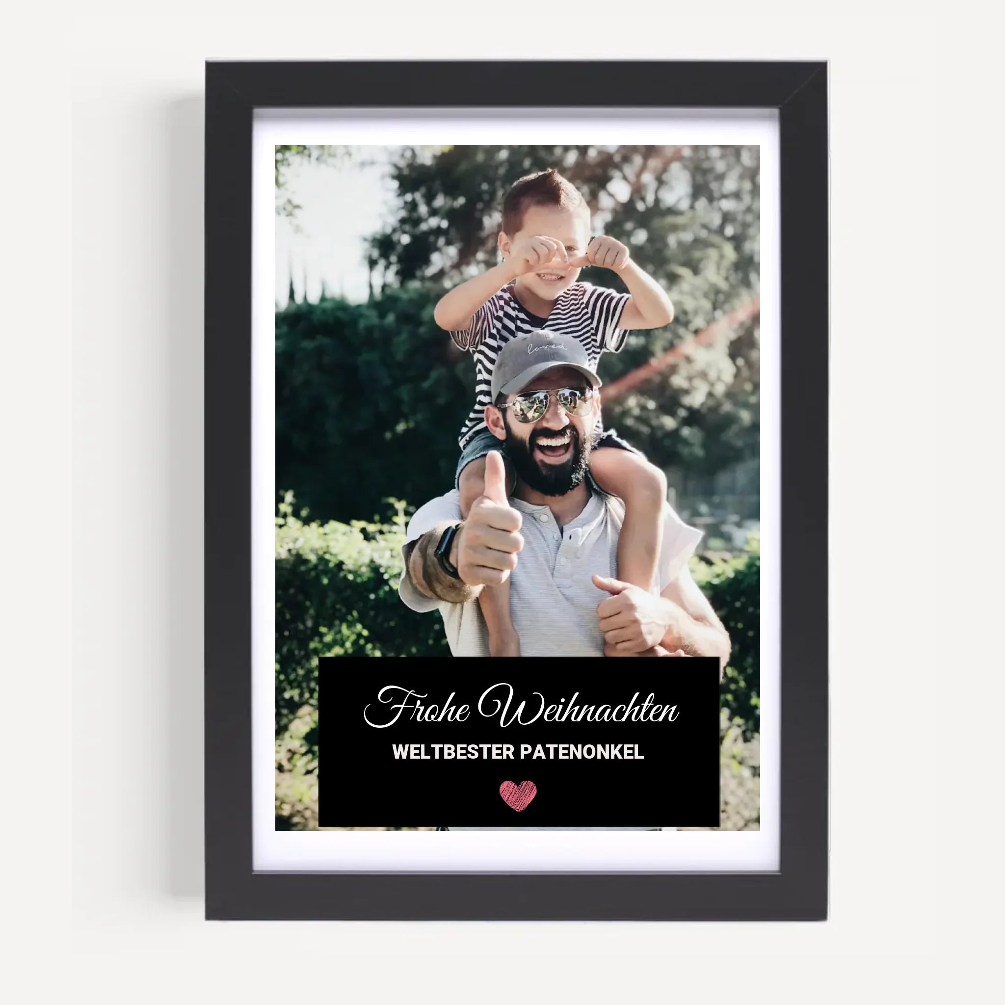 Patenonkel Weihnachtsgeschenk Foto mit Bilderrahmen personalisierbar - Cantty