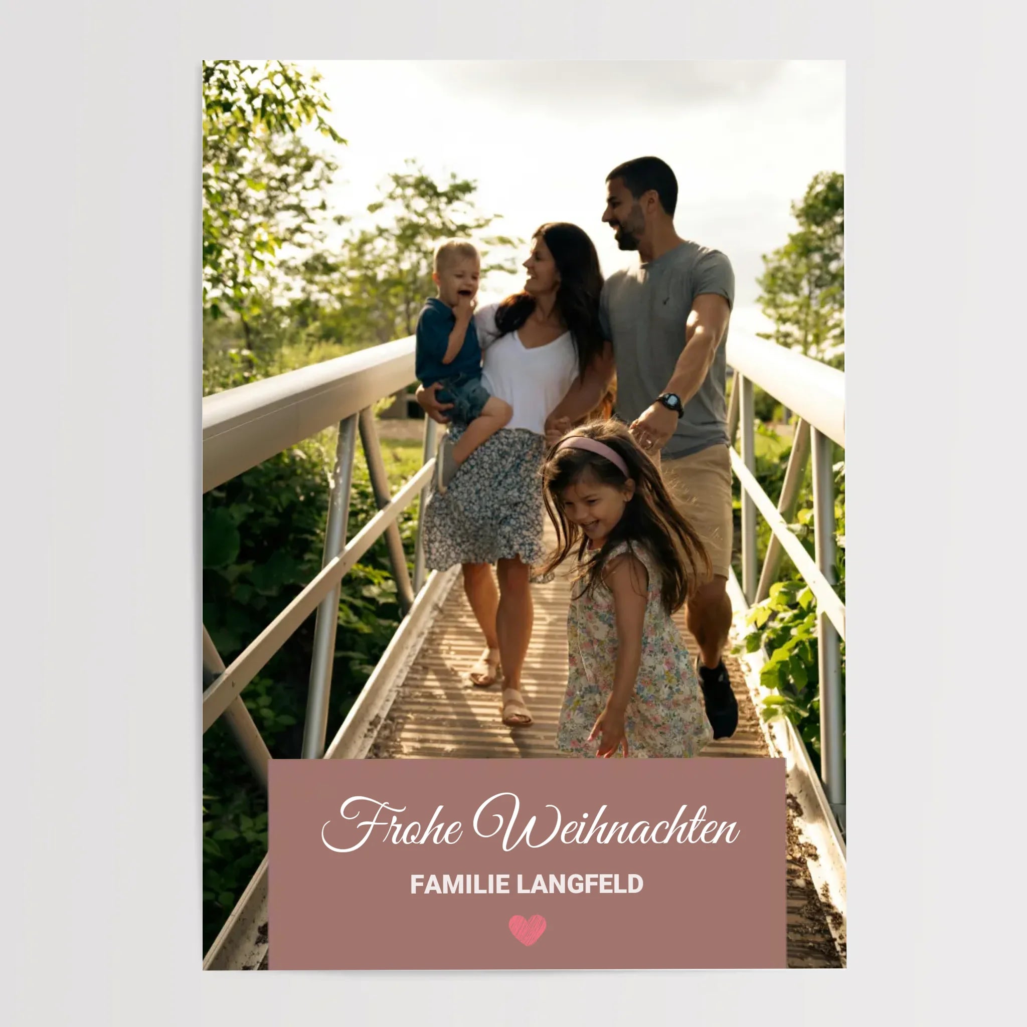 Familie Weihnachtsgeschenk Foto Poster mit Bilderrahmen personalisierbar - Cantty