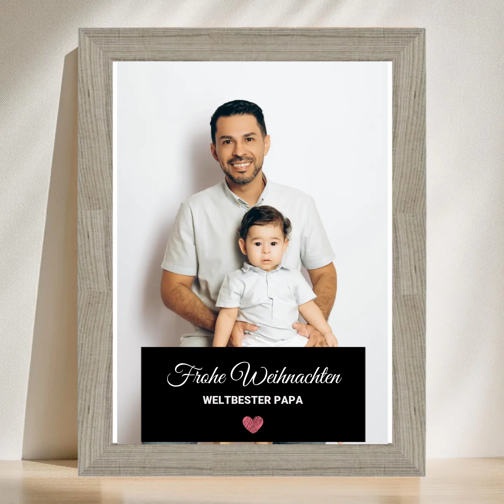 Papa Weihnachtsgeschenk Foto mit Bilderrahmen personalisierbar - Cantty