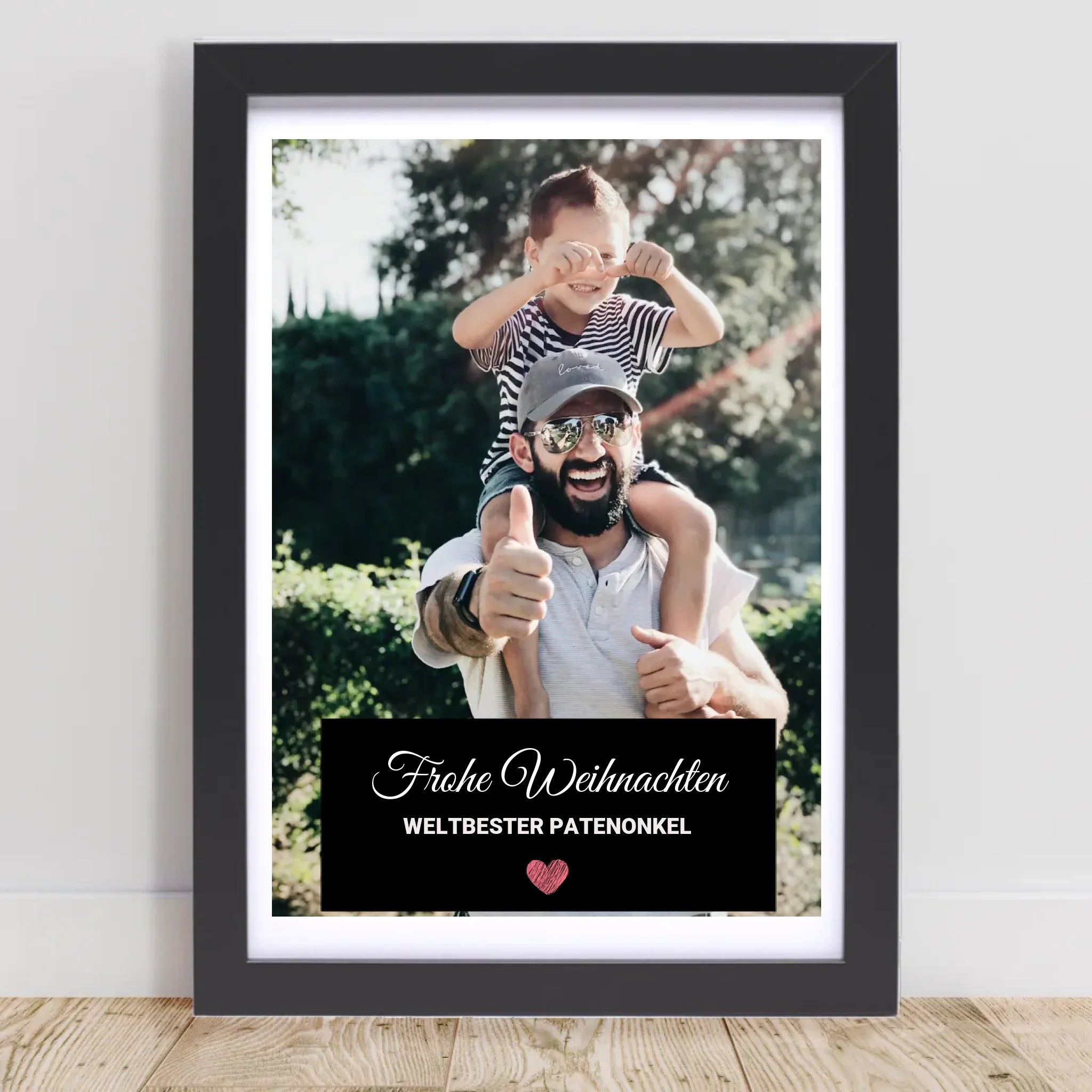 Patenonkel Weihnachtsgeschenk Foto mit Bilderrahmen personalisierbar - Cantty