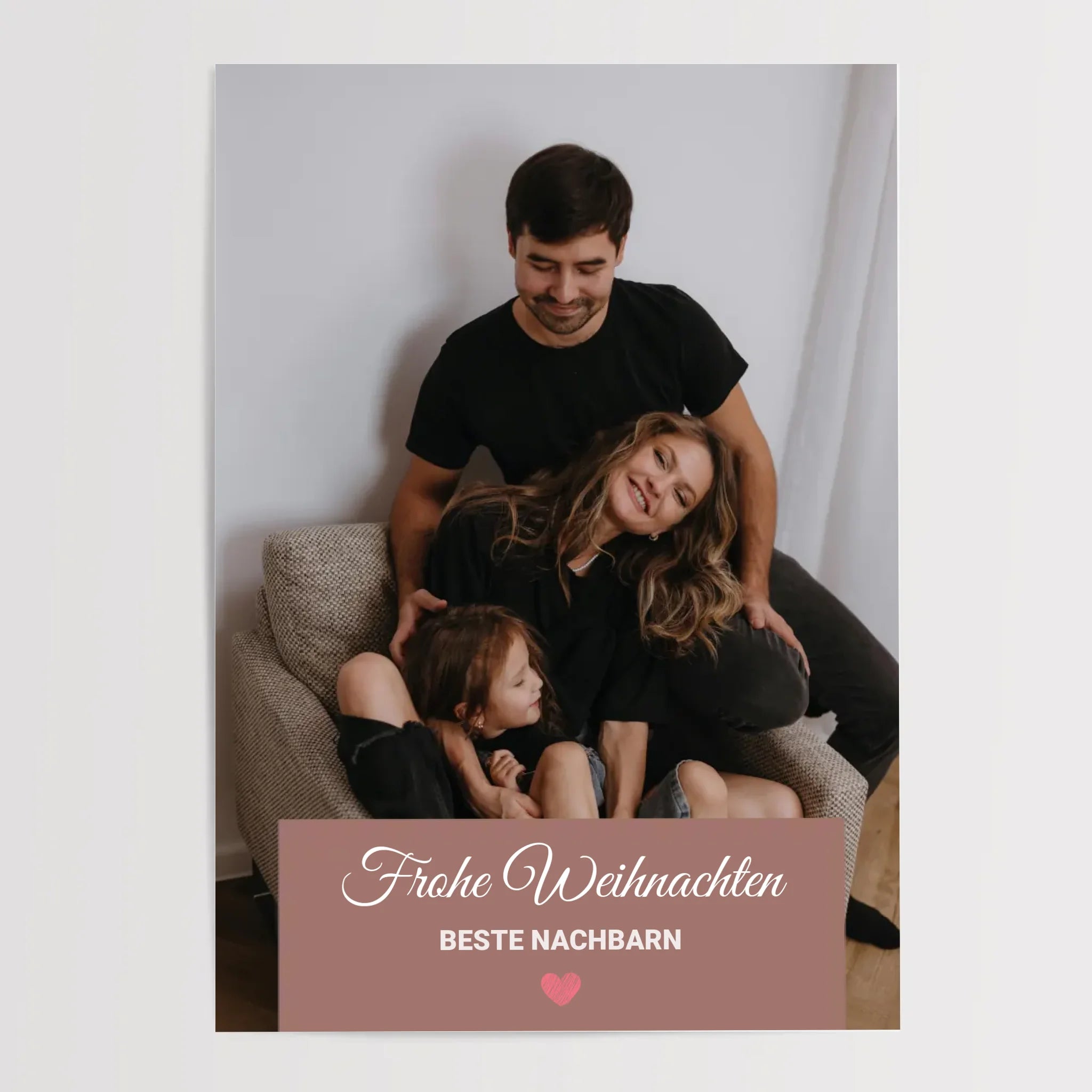 Nachbarn Weihnachtsgeschenk Foto Poster mit Bilderrahmen personalisierbar - Cantty