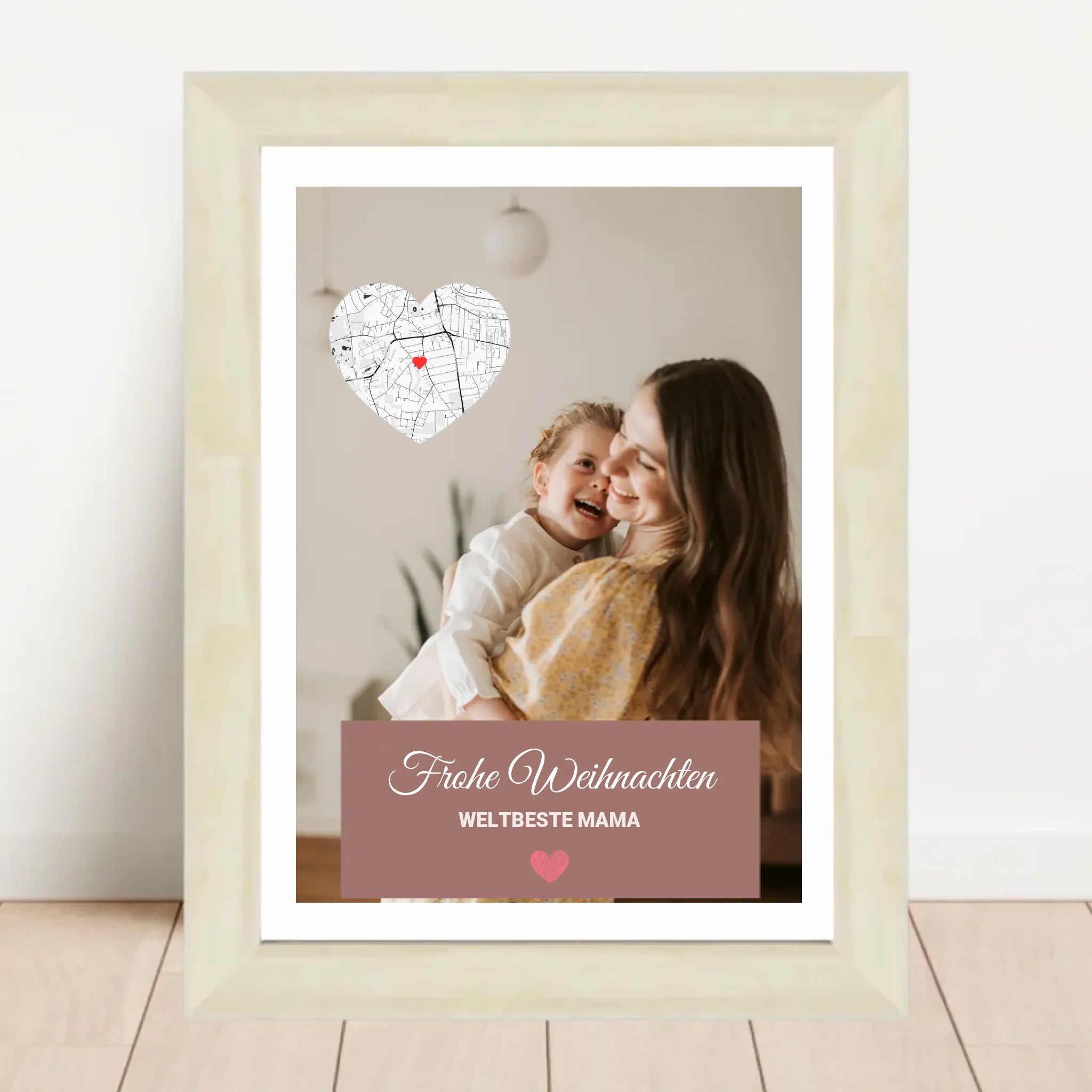 Mama Weihnachtsgeschenk Foto mit Bilderrahmen personalisierbar - Cantty