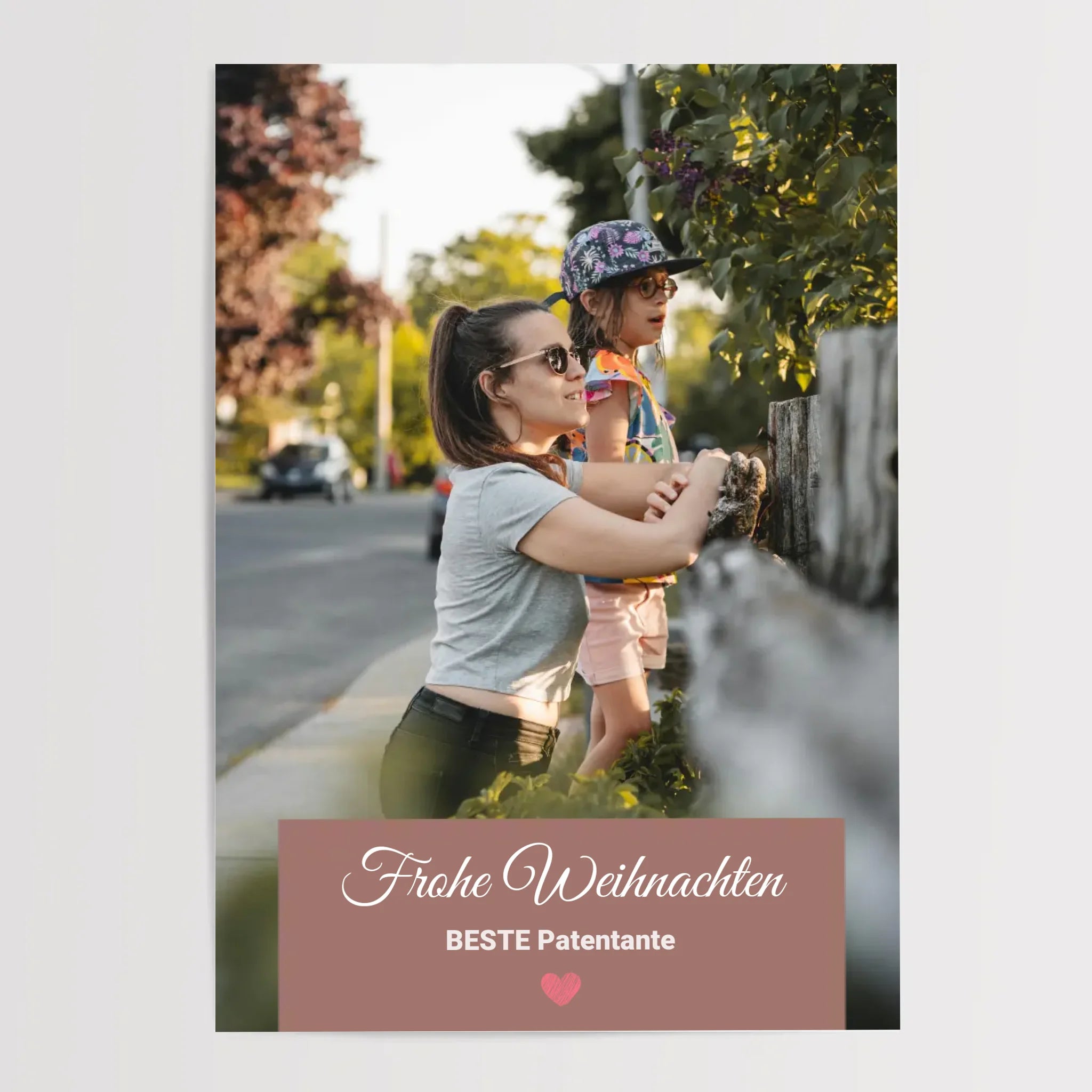 Patentante Weihnachtsgeschenk Foto Poster mit Bilderrahmen personalisierbar - Cantty