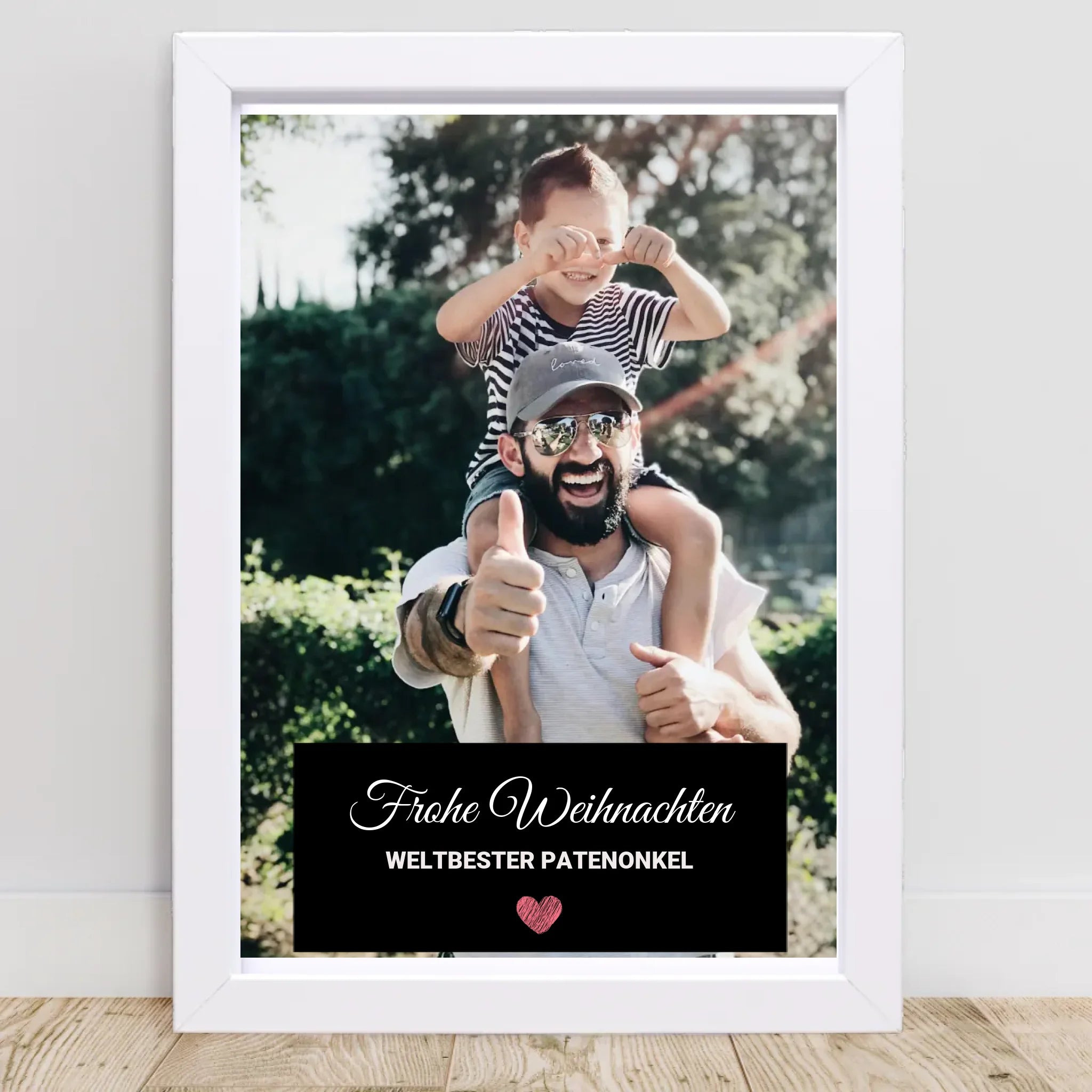 Patenonkel Weihnachtsgeschenk Foto mit Bilderrahmen personalisierbar - Cantty