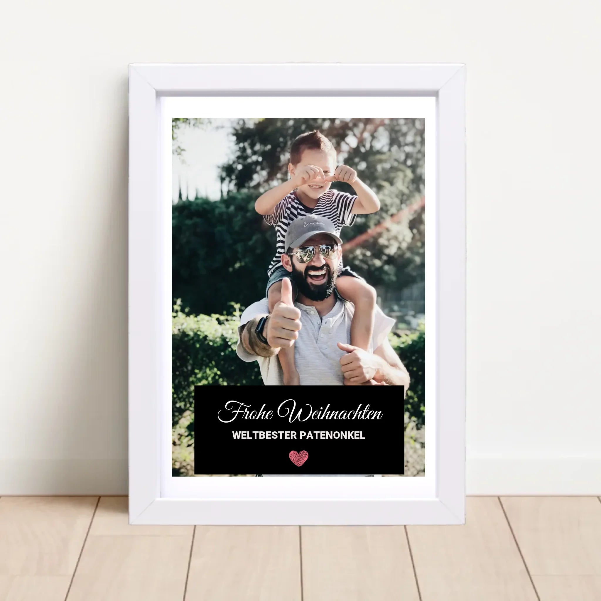 Patenonkel Weihnachtsgeschenk Foto mit Bilderrahmen personalisierbar - Cantty