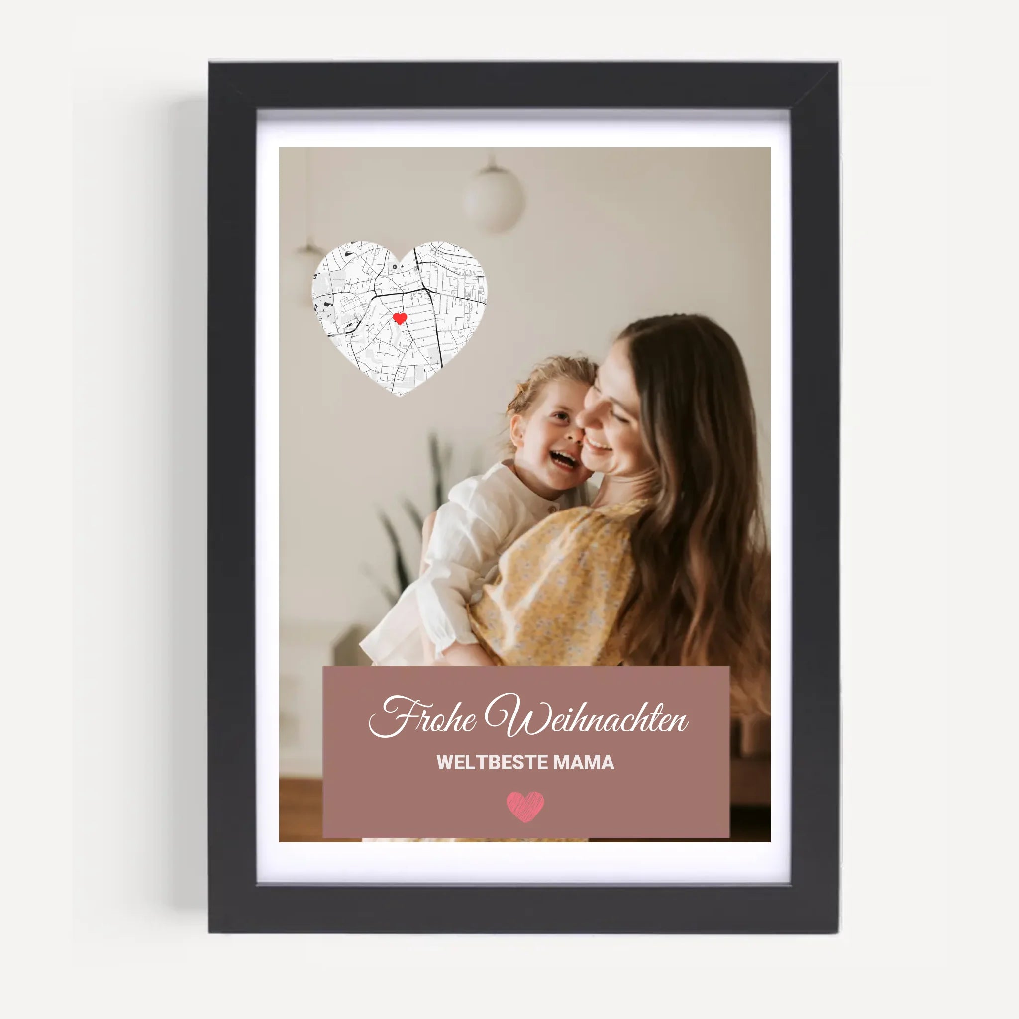 Mama Weihnachtsgeschenk Foto mit Bilderrahmen personalisierbar - Cantty
