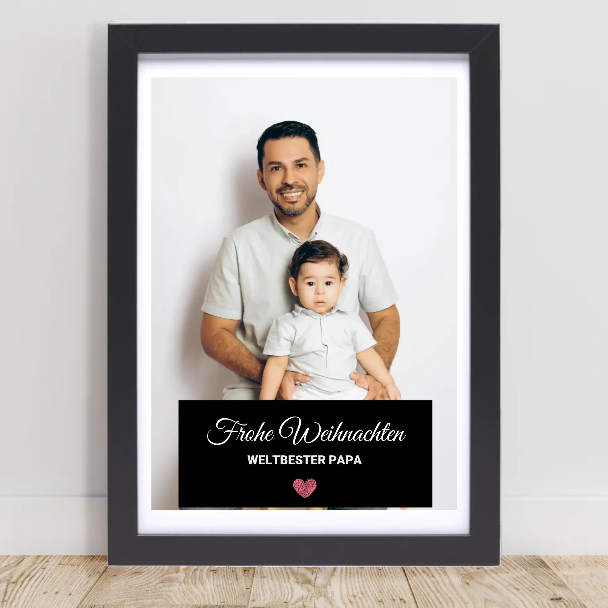 Papa Weihnachtsgeschenk Foto mit Bilderrahmen personalisierbar - Cantty