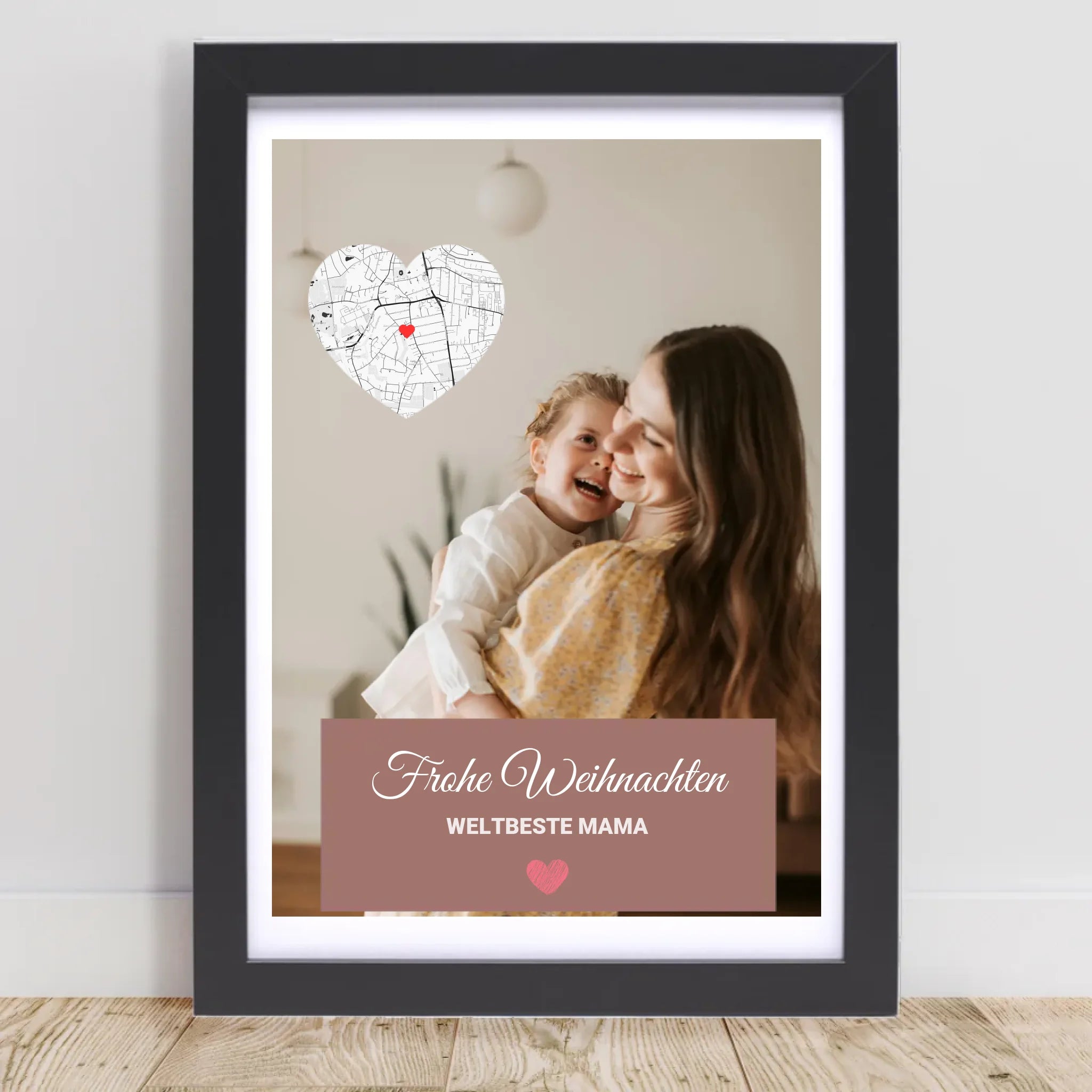 Mama Weihnachtsgeschenk Foto mit Bilderrahmen personalisierbar - Cantty