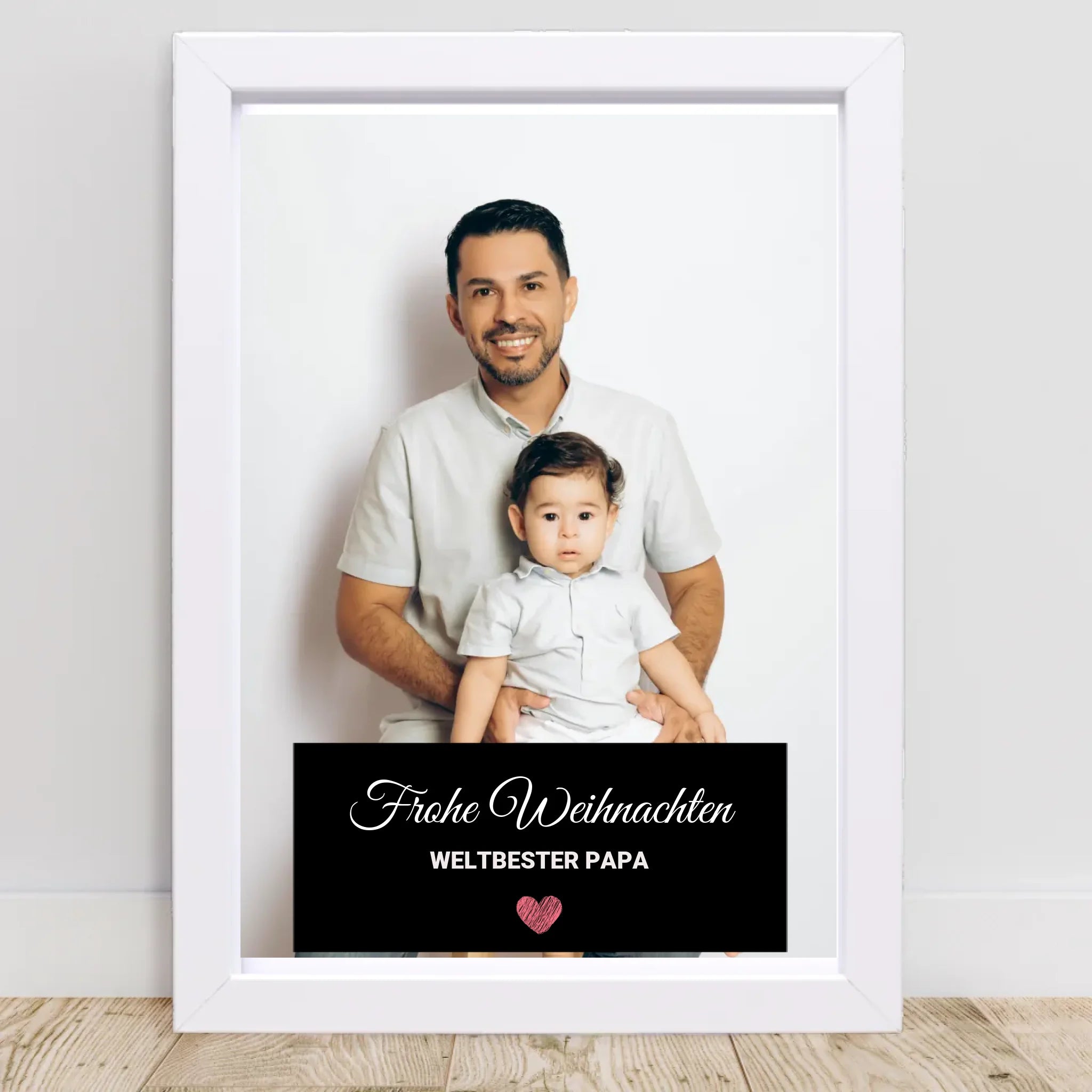 Papa Weihnachtsgeschenk Foto mit Bilderrahmen personalisierbar - Cantty