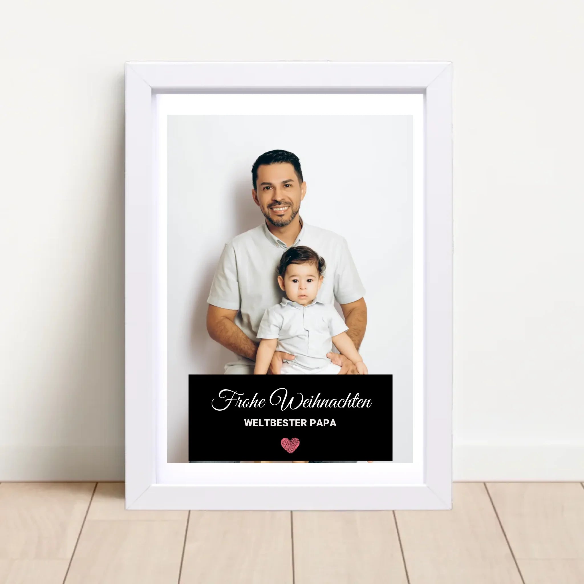 Papa Weihnachtsgeschenk Foto mit Bilderrahmen personalisierbar - Cantty