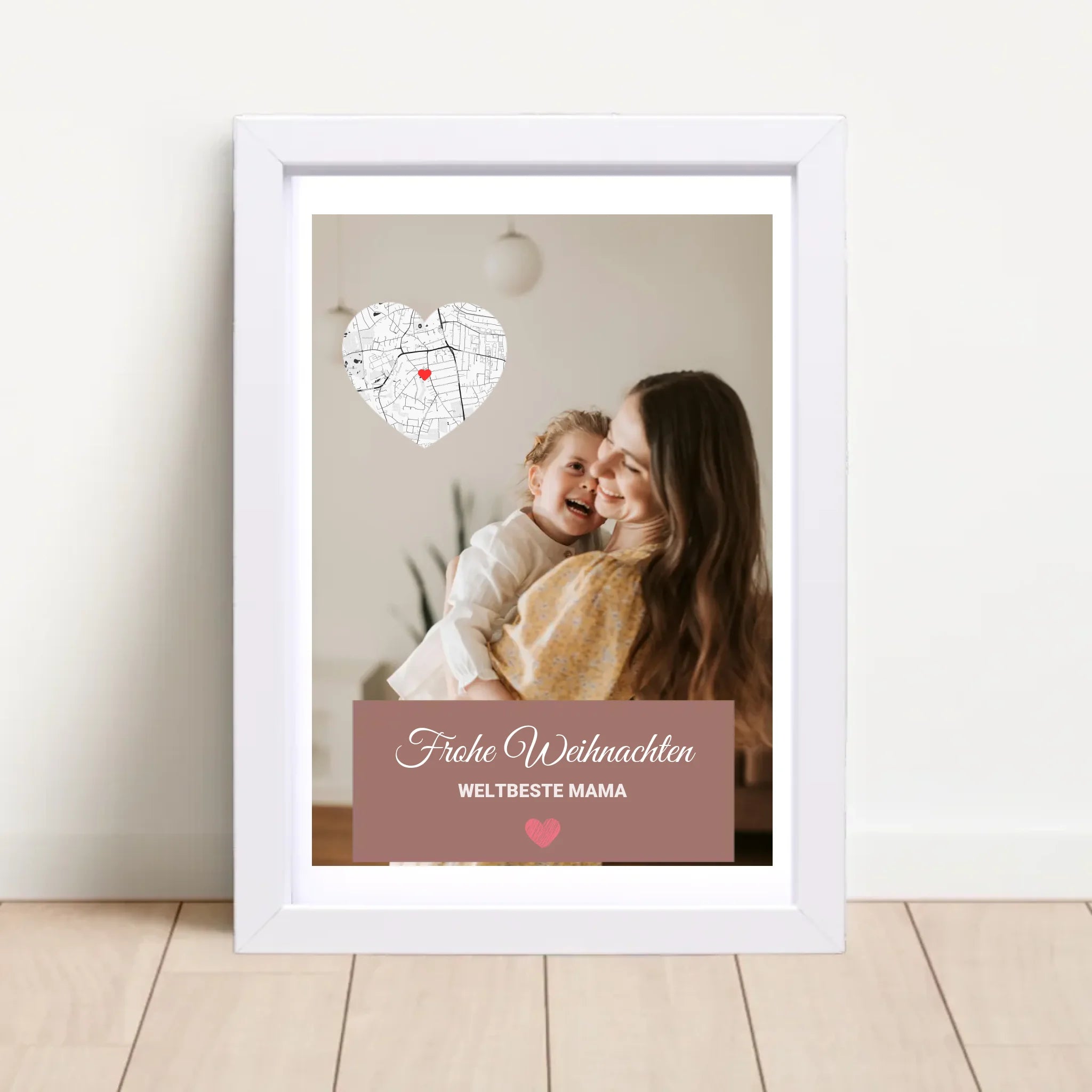 Mama Weihnachtsgeschenk Foto mit Bilderrahmen personalisierbar - Cantty