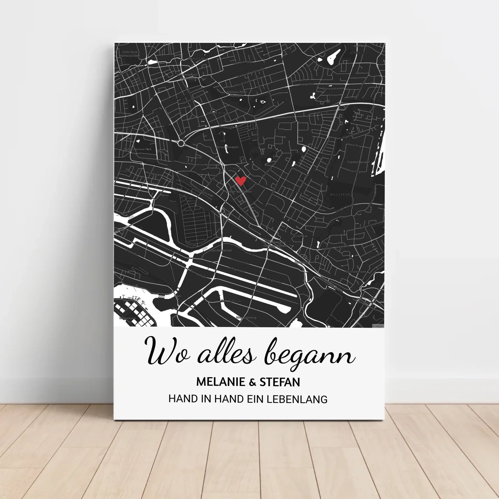 Wo alles begann Poster mit Rahmen personalisierbar - Cantty