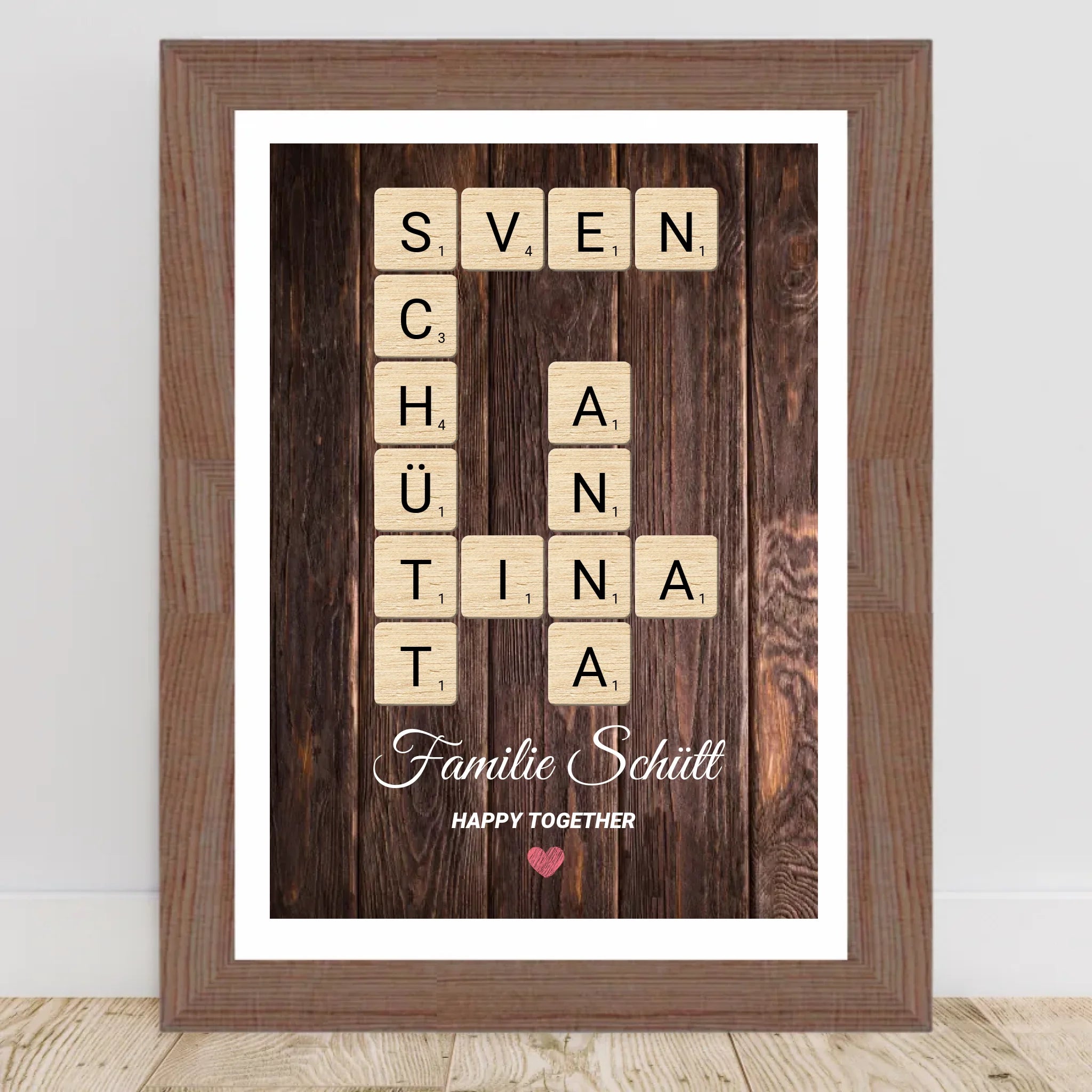 Familie Name Geschenk Poster personalisierbar - Cantty