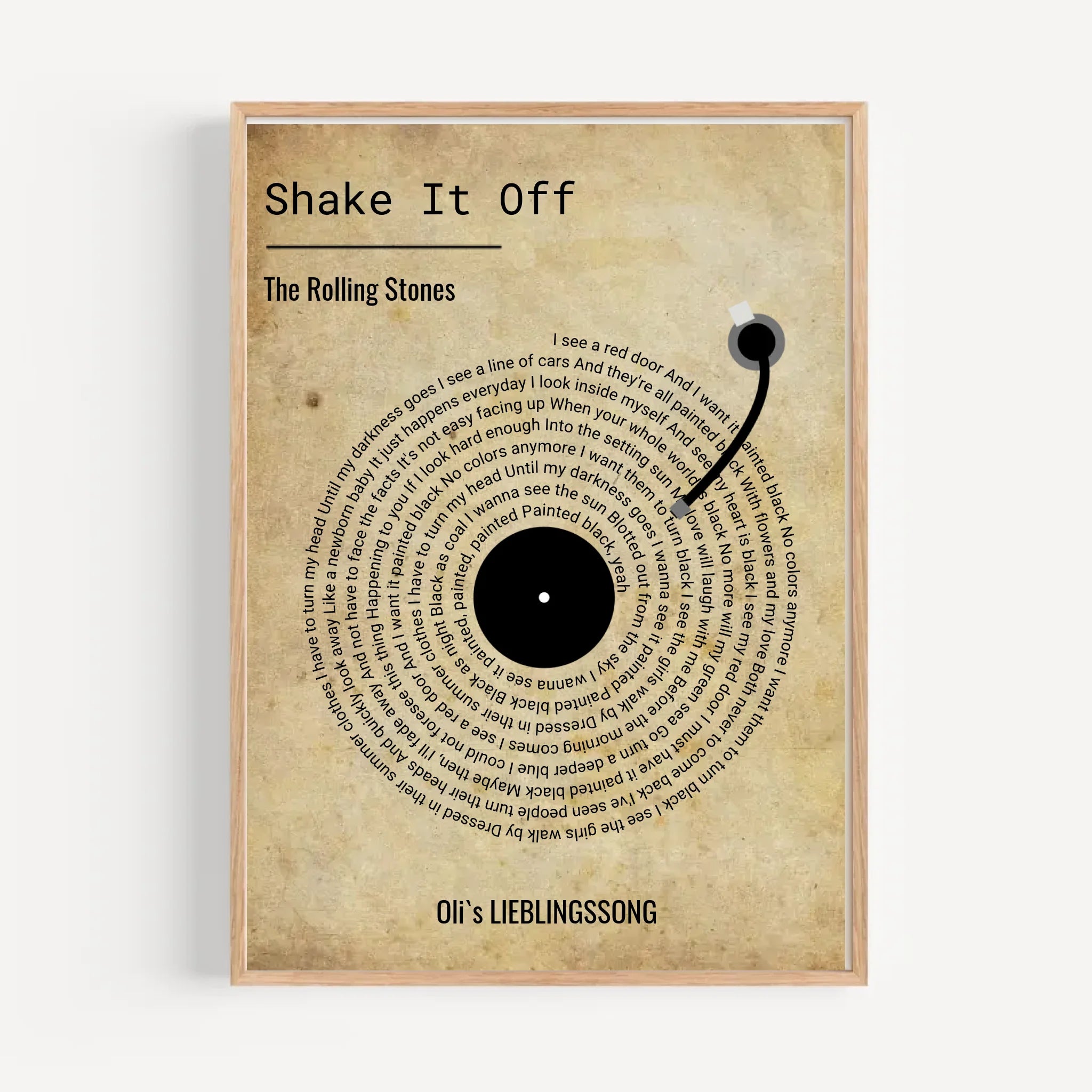 Weihnachtsgeschenk für Freund & Mann Musikposter Bild personalisierbar - Cantty