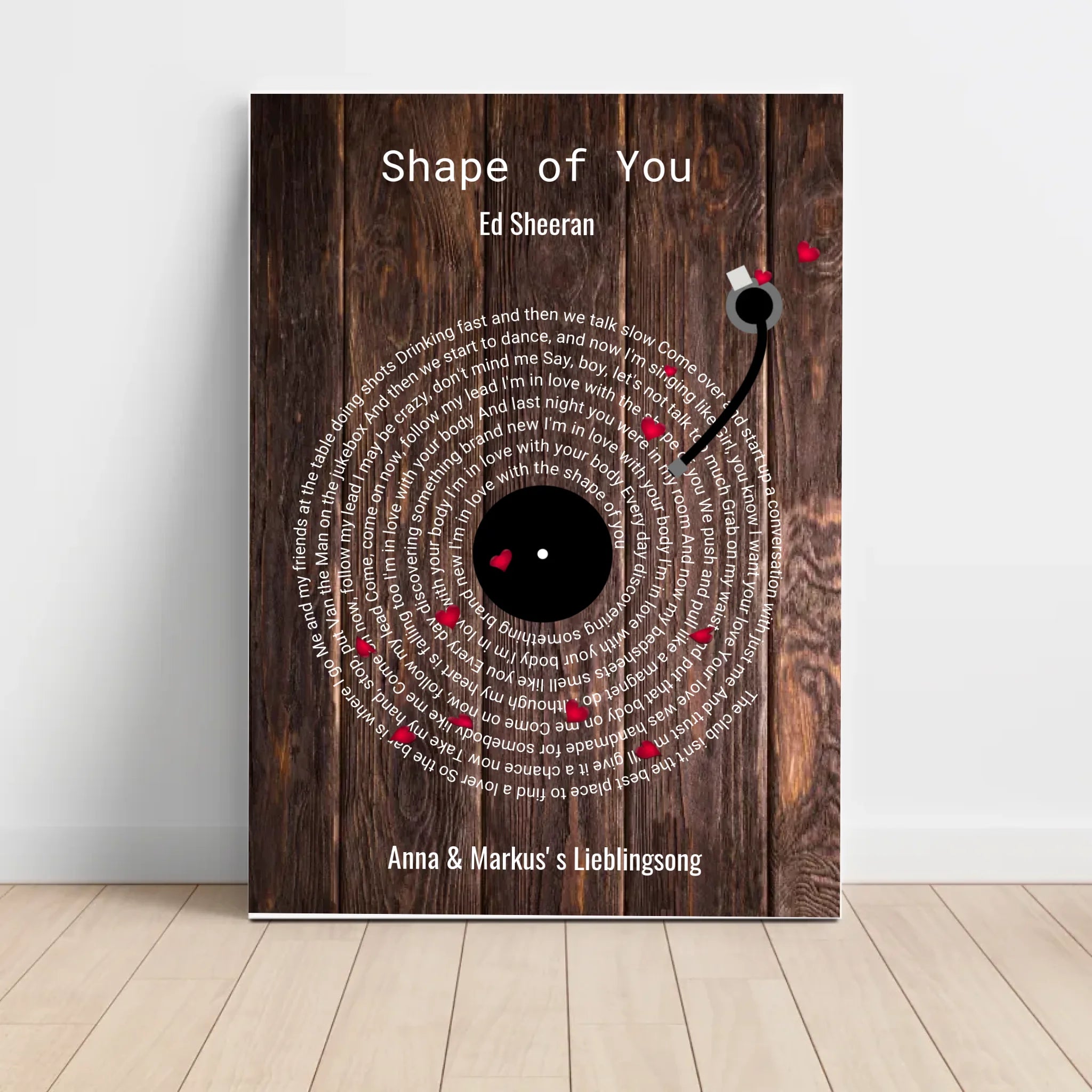 Weihnachtsgeschenk für Freundin & Frau Musikposter Bild personalisierbar - Cantty