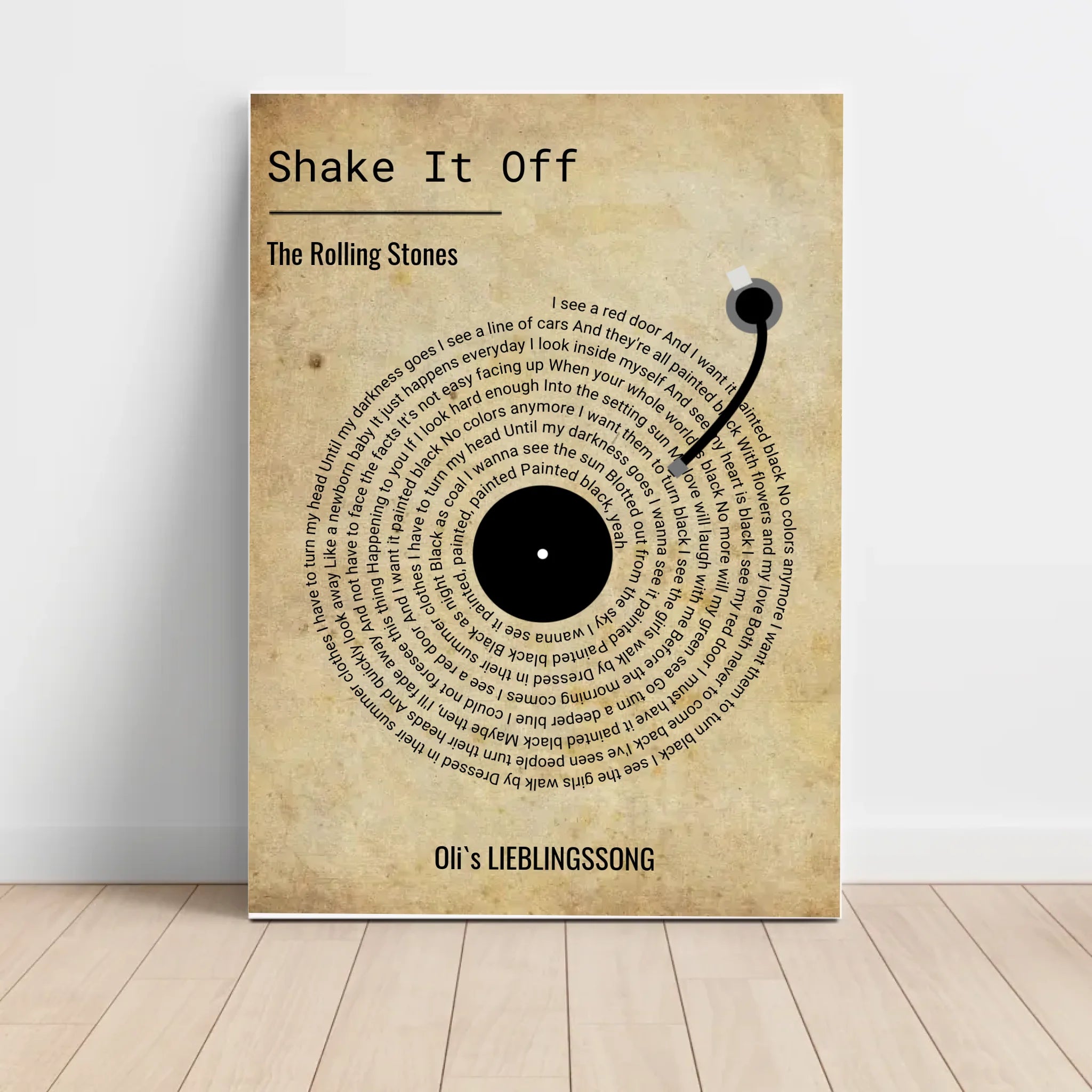 Weihnachtsgeschenk für Freund & Mann Musikposter Bild personalisierbar - Cantty