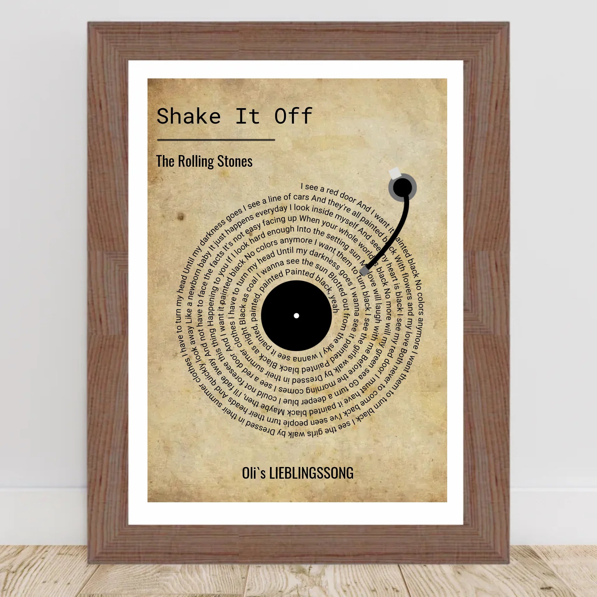 Weihnachtsgeschenk für Freund & Mann Musikposter Bild personalisierbar - Cantty