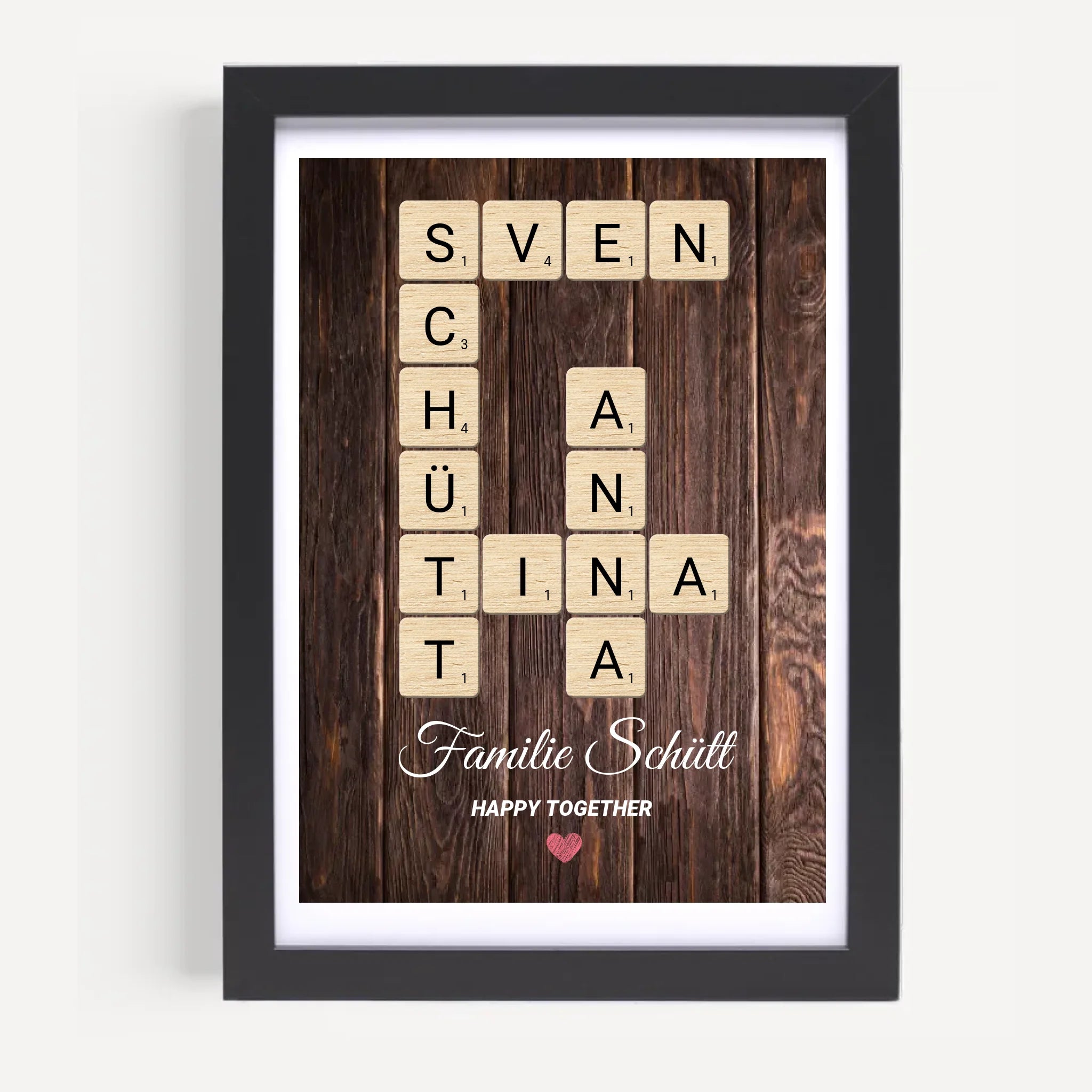 Familie Name Geschenk Poster personalisierbar - Cantty