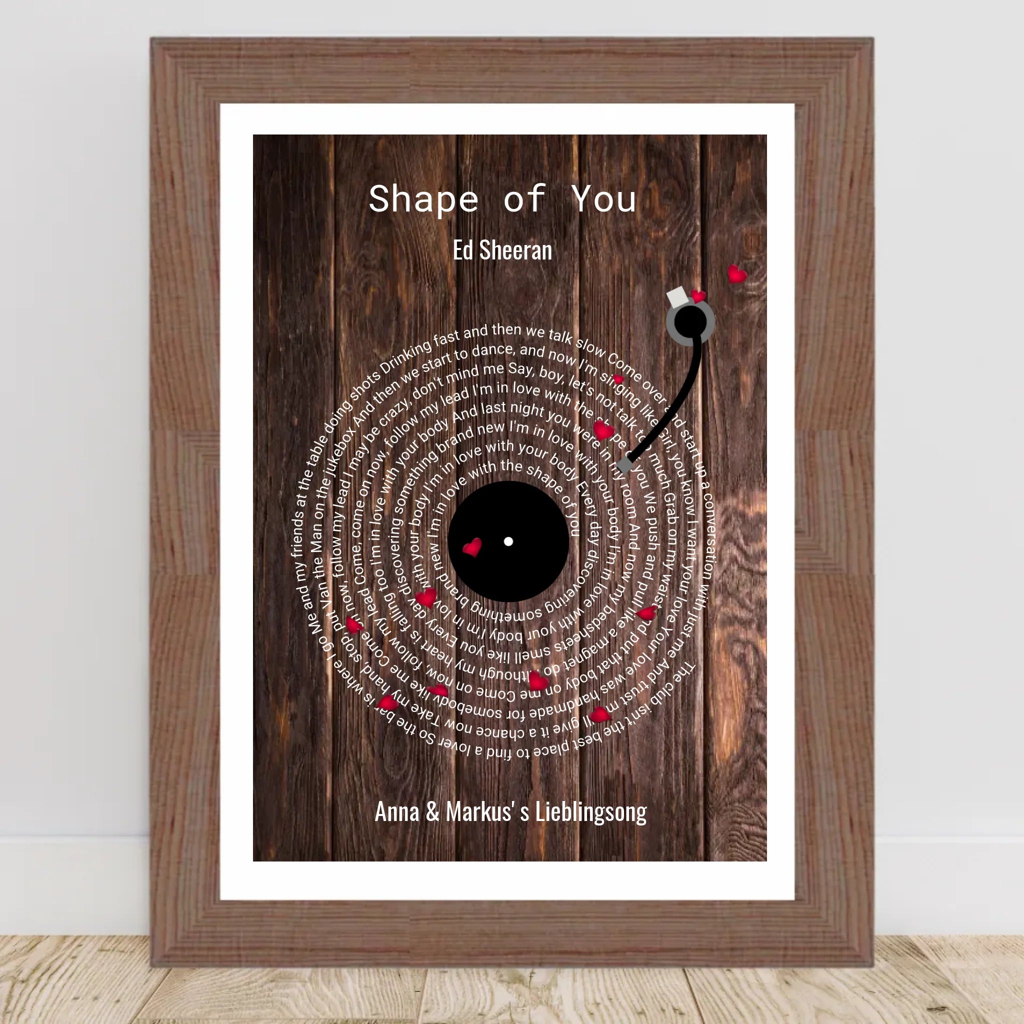 Weihnachtsgeschenk für Freundin & Frau Musikposter Bild personalisierbar - Cantty