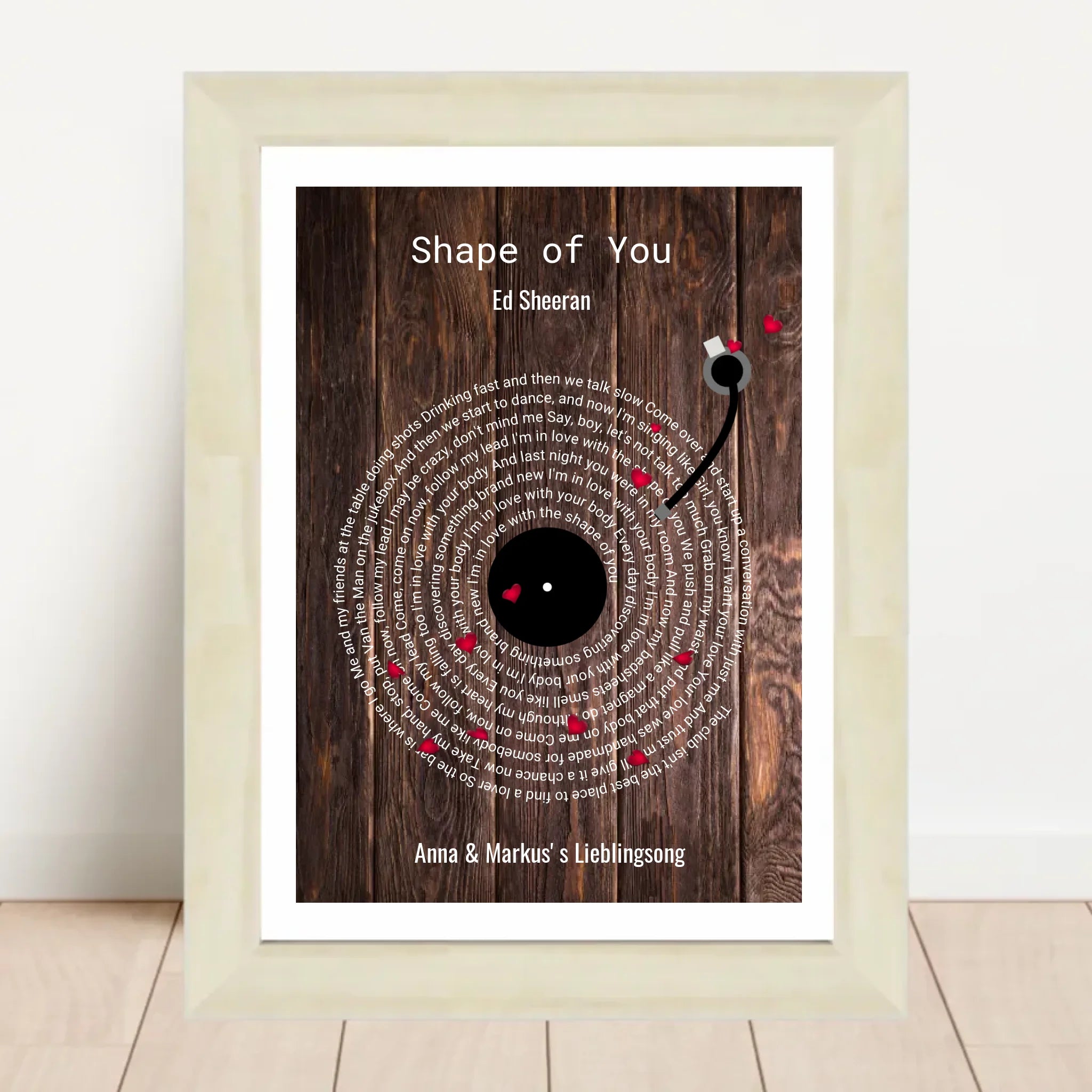 Weihnachtsgeschenk für Freundin & Frau Musikposter Bild personalisierbar - Cantty