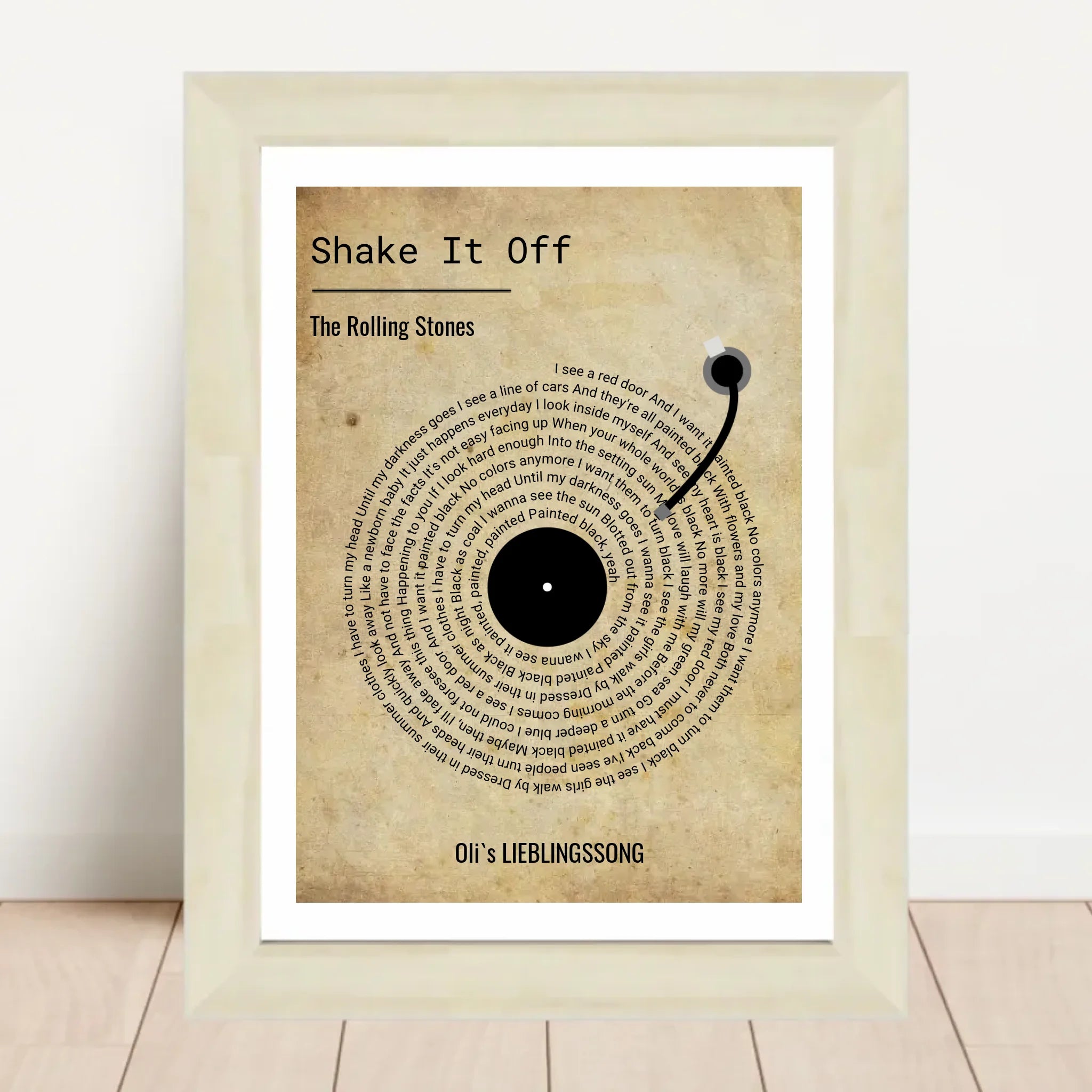 Weihnachtsgeschenk für Freund & Mann Musikposter Bild personalisierbar - Cantty