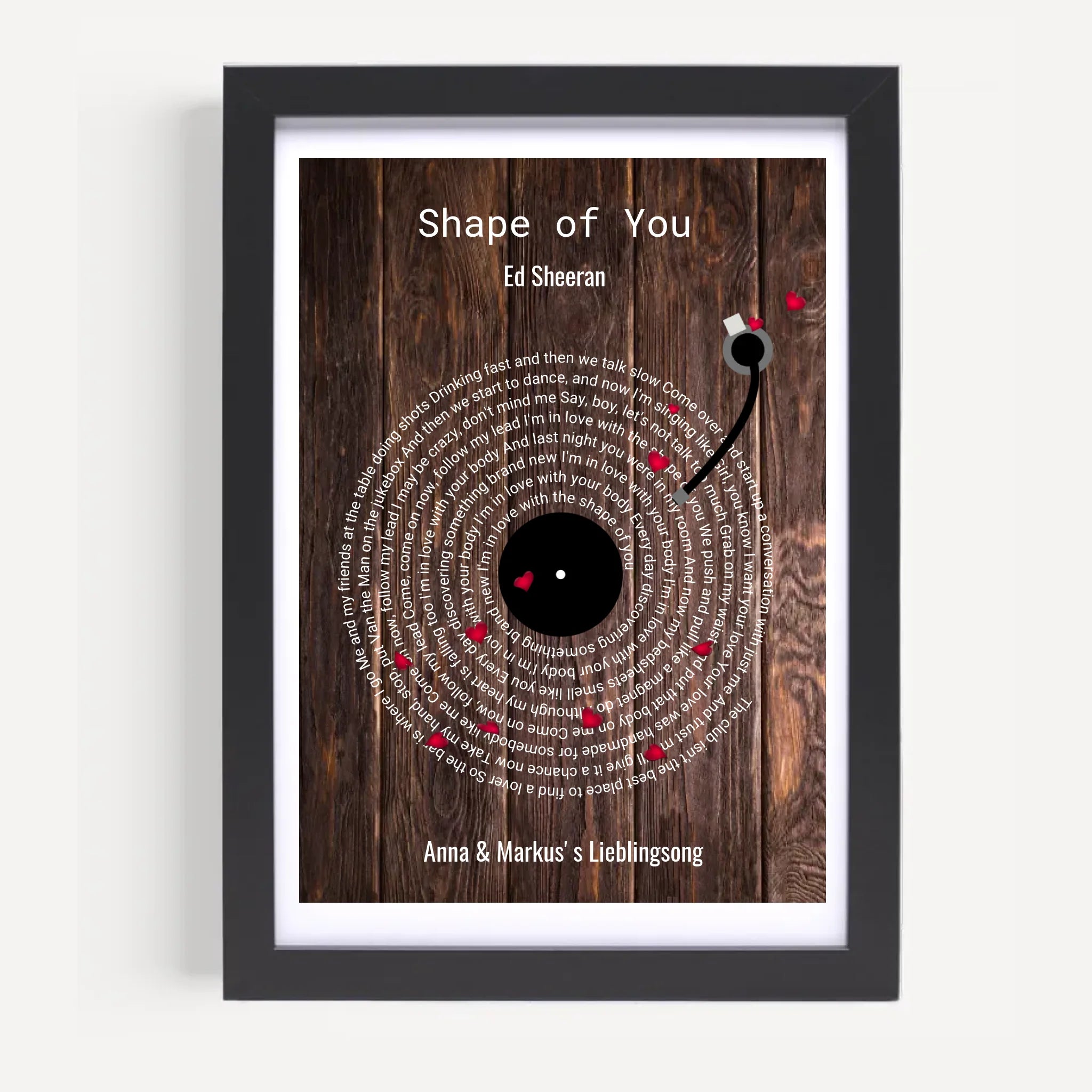 Weihnachtsgeschenk für Freundin & Frau Musikposter Bild personalisierbar - Cantty