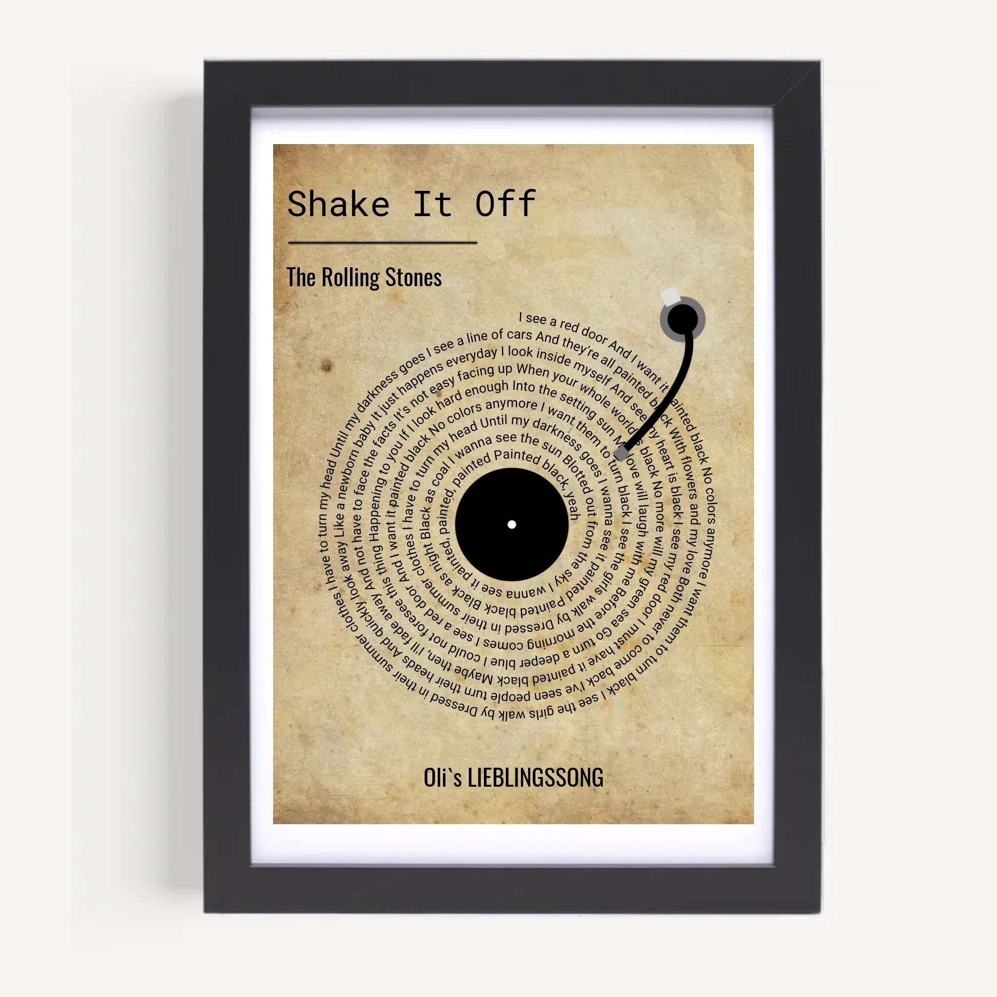 Weihnachtsgeschenk für Freund & Mann Musikposter Bild personalisierbar - Cantty