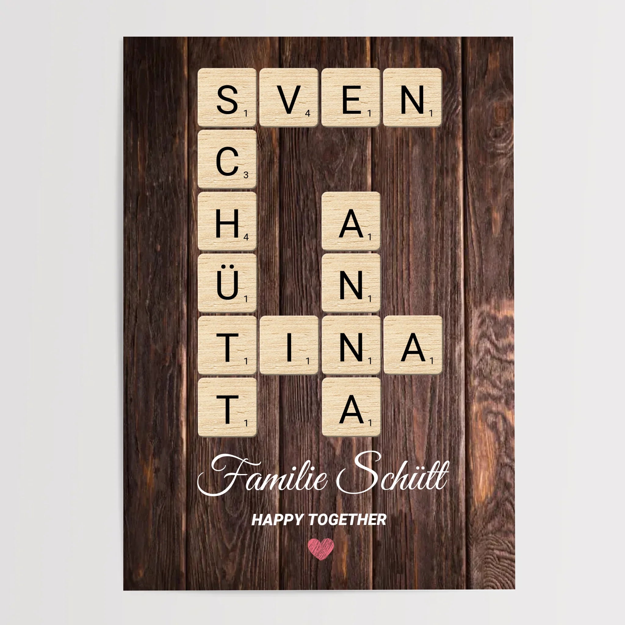 Familie Name Geschenk Poster personalisierbar - Cantty