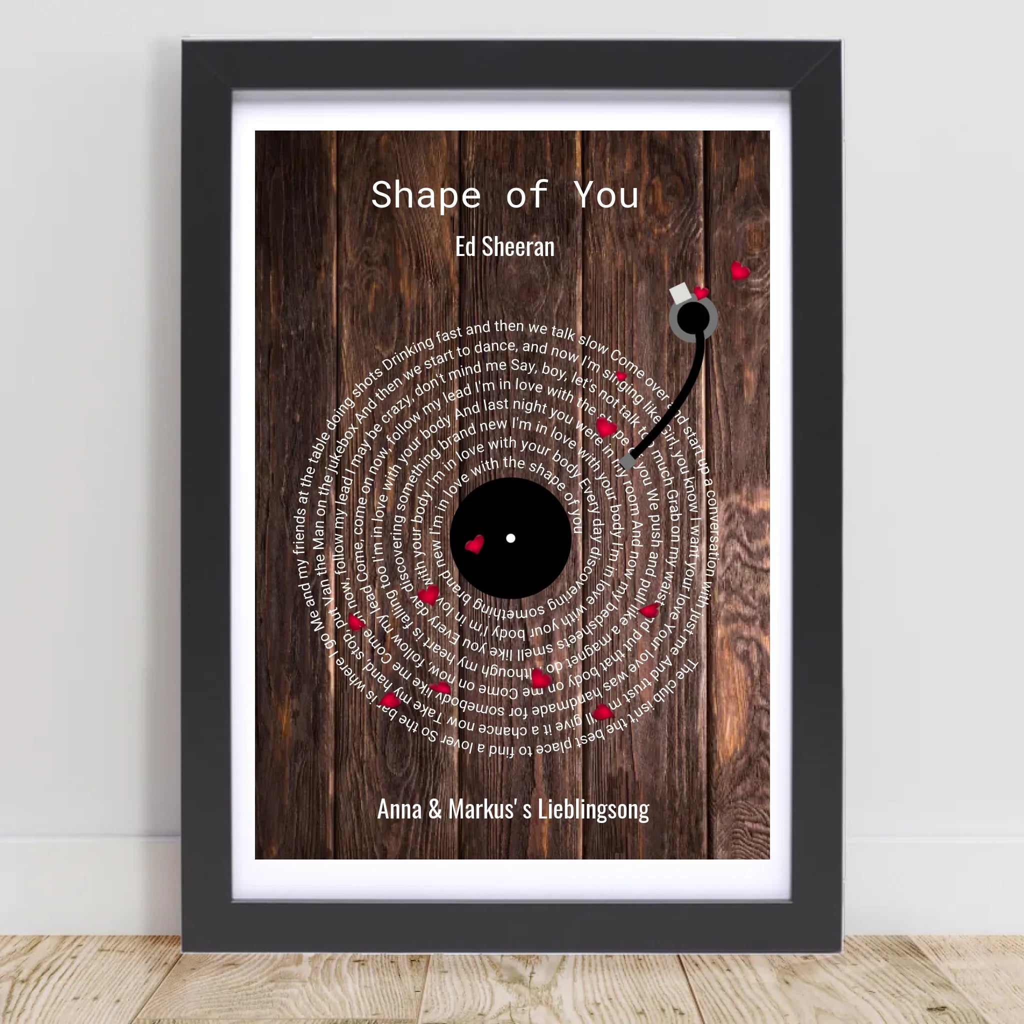 Weihnachtsgeschenk für Freundin & Frau Musikposter Bild personalisierbar - Cantty